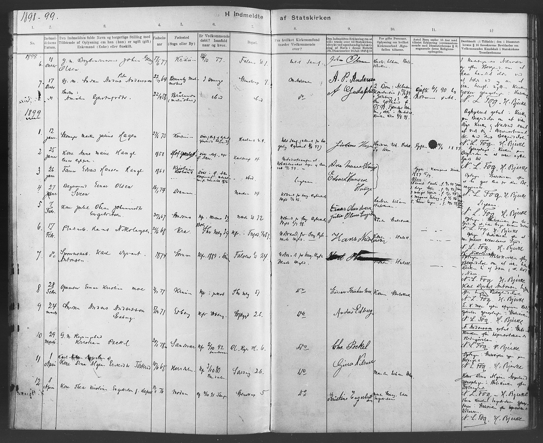 Paulus prestekontor Kirkebøker, AV/SAO-A-10871/F/Fa/L0007: Parish register (official) no. 7, 1897-1915