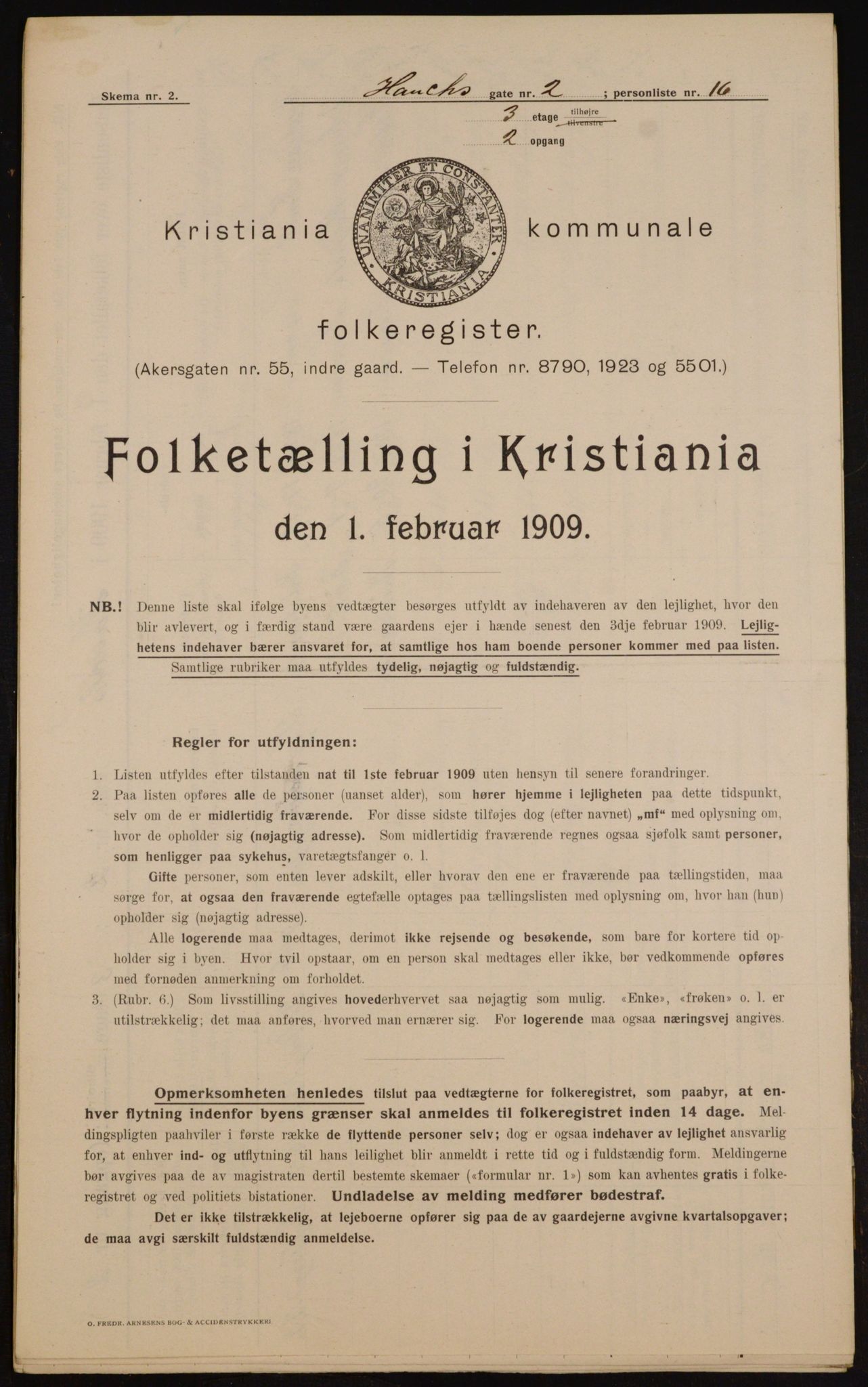 OBA, Municipal Census 1909 for Kristiania, 1909, p. 31773