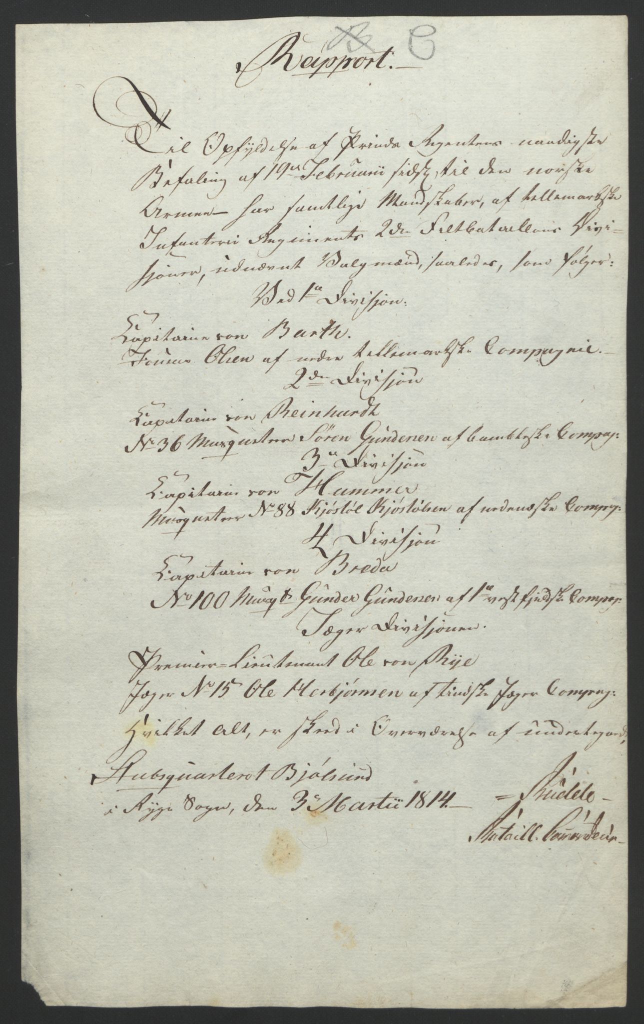 Statsrådssekretariatet, RA/S-1001/D/Db/L0007: Fullmakter for Eidsvollsrepresentantene i 1814. , 1814, p. 109