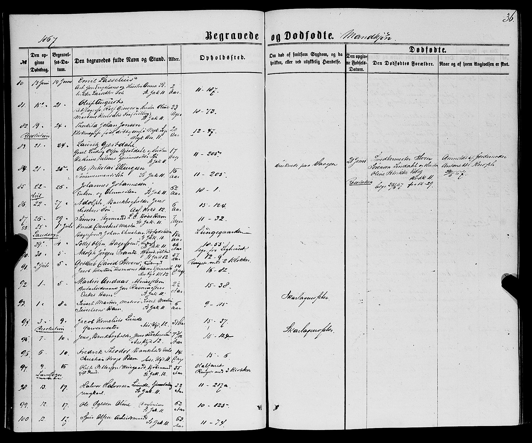 Domkirken sokneprestembete, AV/SAB-A-74801/H/Haa/L0042: Parish register (official) no. E 3, 1863-1876, p. 36