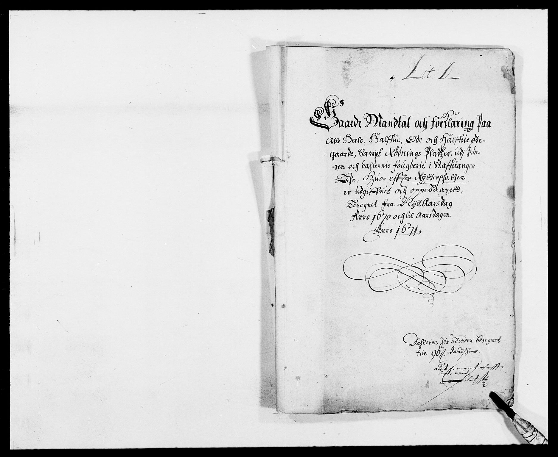 Rentekammeret inntil 1814, Reviderte regnskaper, Fogderegnskap, RA/EA-4092/R46/L2712: Fogderegnskap Jæren og Dalane, 1670-1671, p. 80