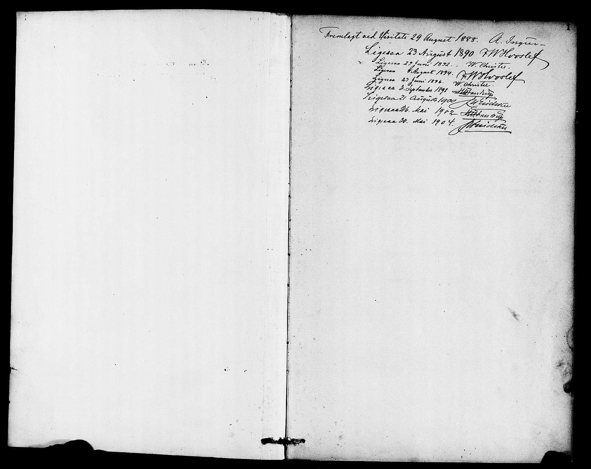 Hyllestad sokneprestembete, SAB/A-80401: Parish register (official) no. B 1, 1886-1904, p. 1
