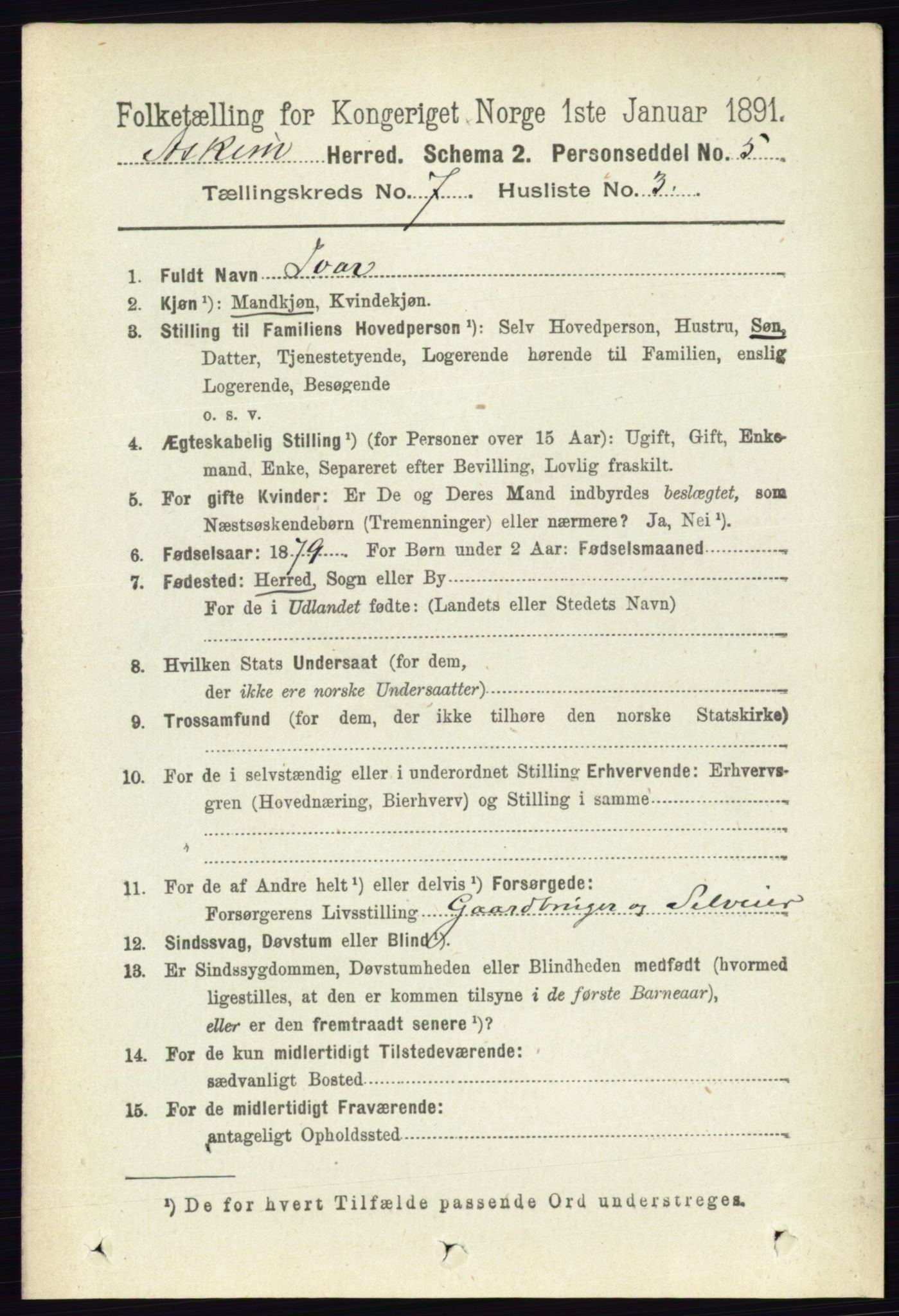 RA, 1891 census for 0124 Askim, 1891, p. 1028