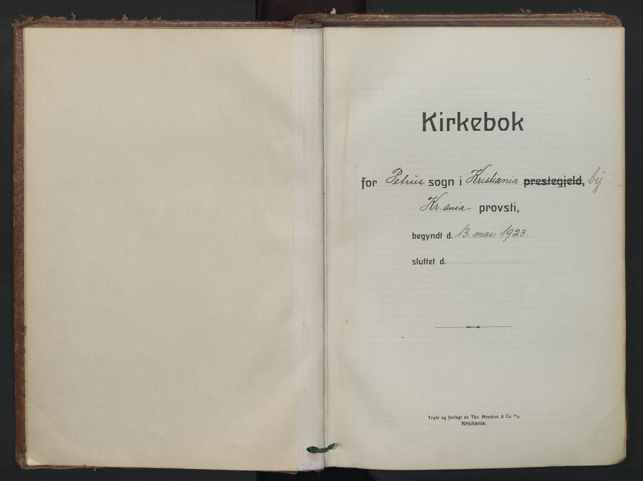 Petrus prestekontor Kirkebøker, SAO/A-10872/F/Fa/L0015: Parish register (official) no. 15, 1923-1935