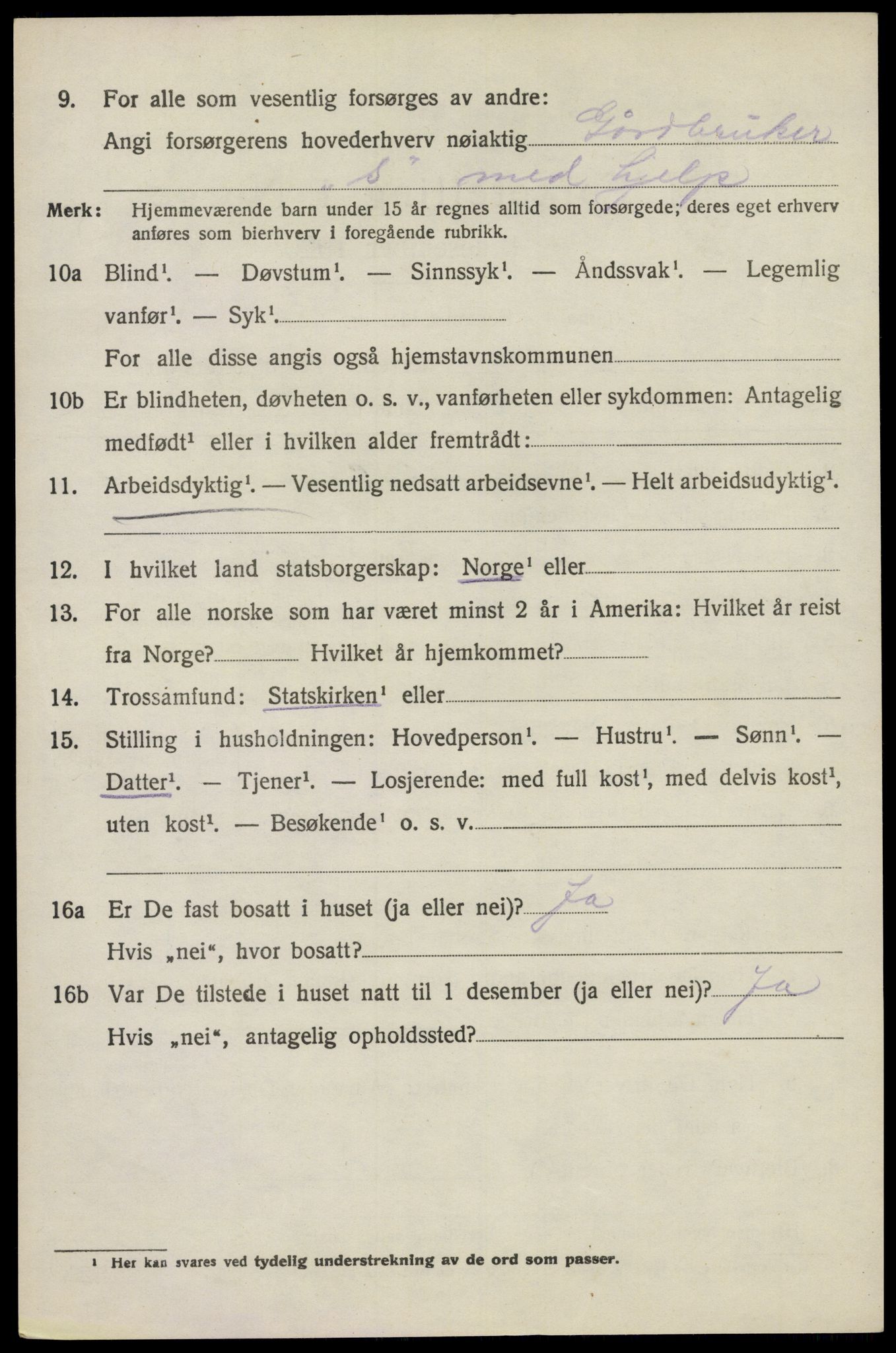 SAO, 1920 census for Høland, 1920, p. 10020