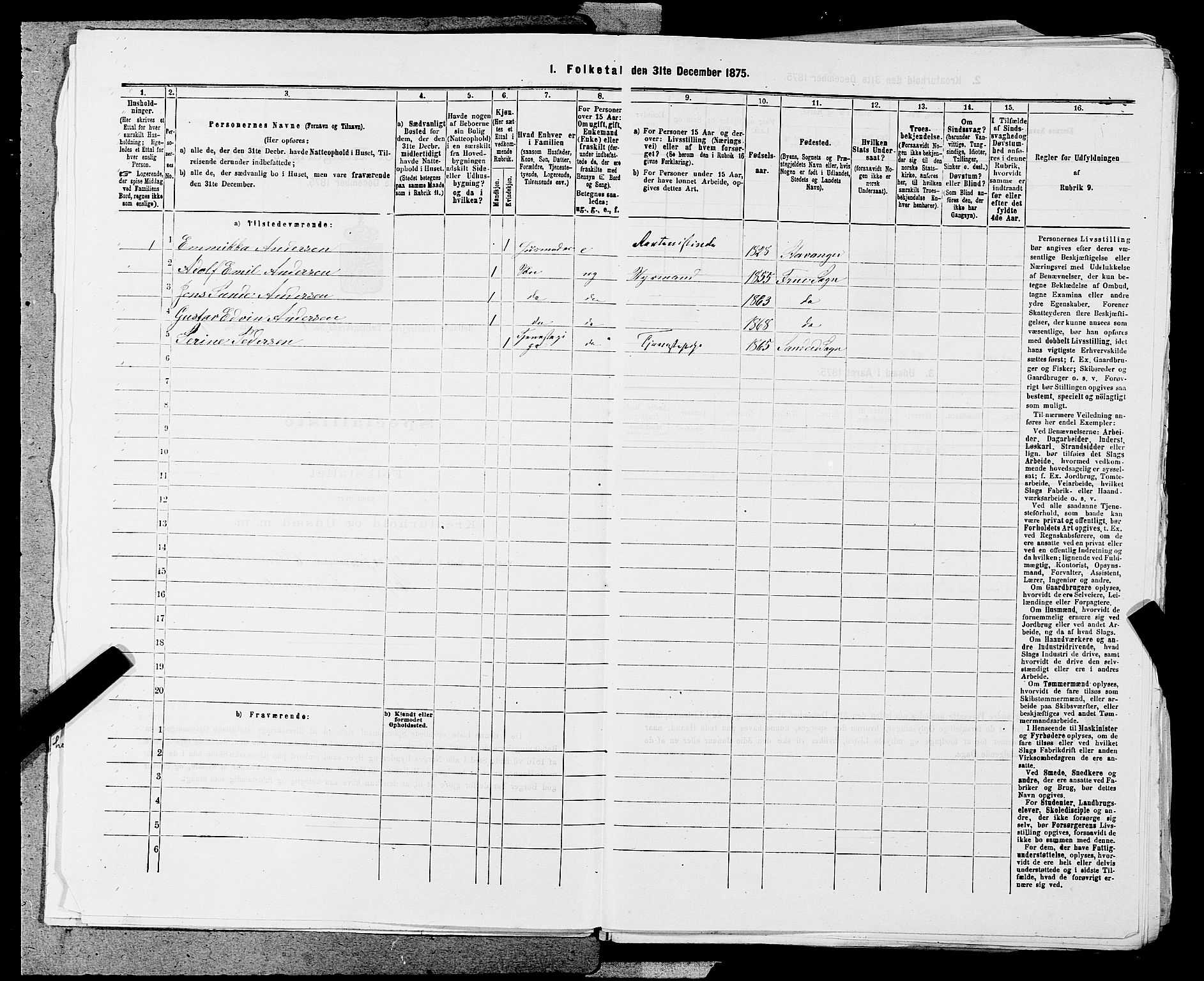 SAST, 1875 census for 1126P Hetland, 1875, p. 79