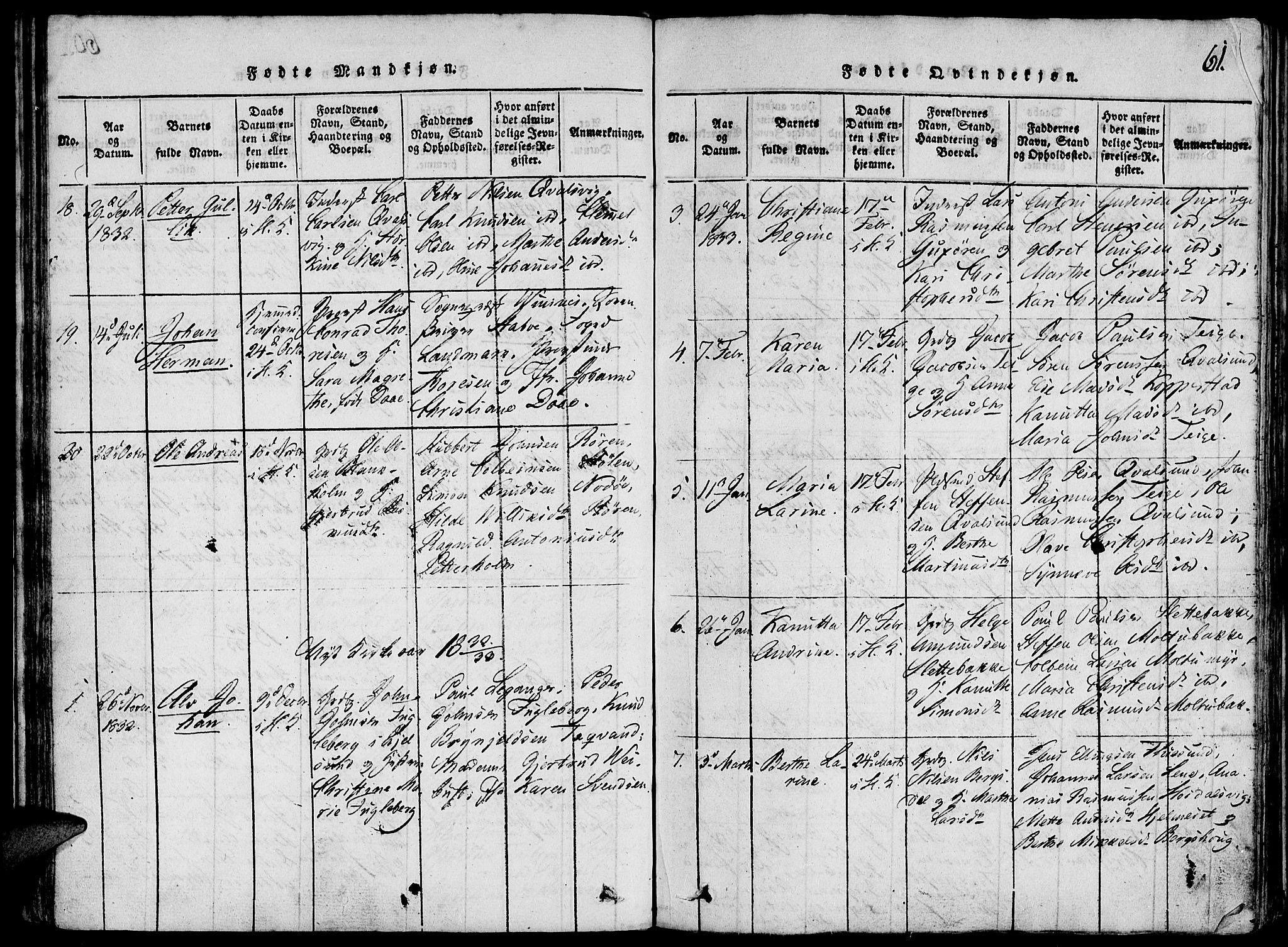 Ministerialprotokoller, klokkerbøker og fødselsregistre - Møre og Romsdal, AV/SAT-A-1454/507/L0069: Parish register (official) no. 507A04, 1816-1841, p. 61