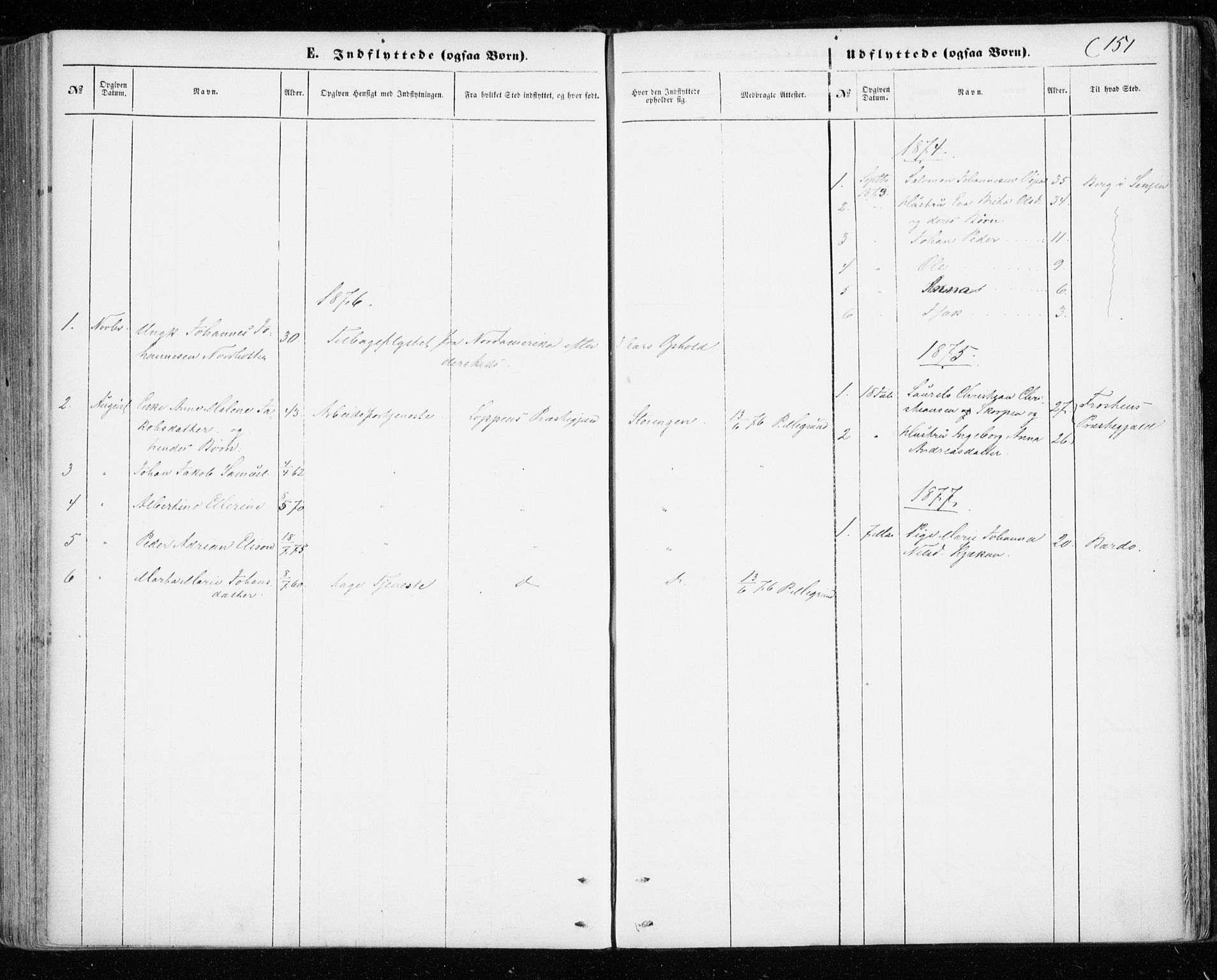 Skjervøy sokneprestkontor, SATØ/S-1300/H/Ha/Haa/L0011kirke: Parish register (official) no. 11, 1861-1877, p. 151