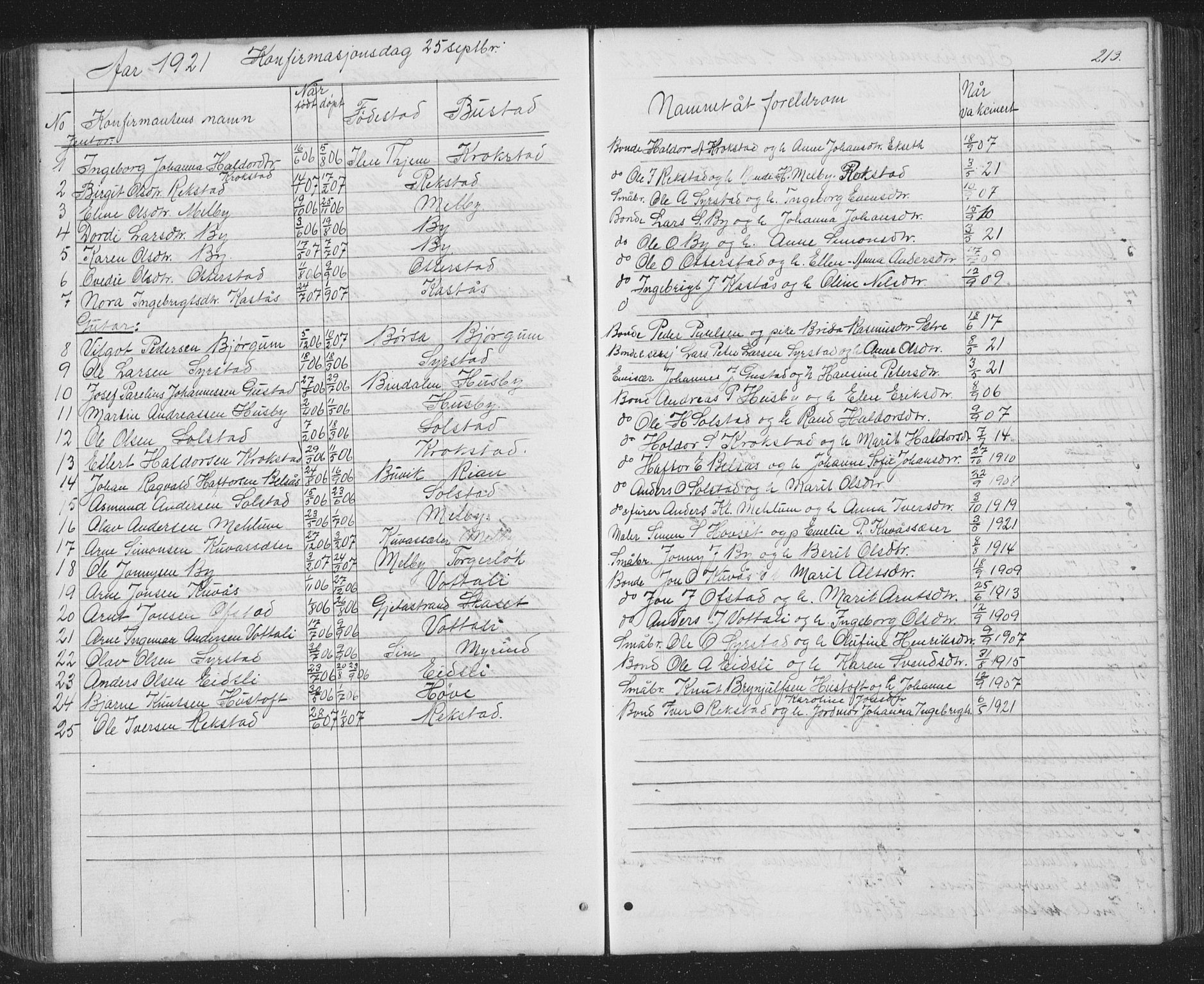 Ministerialprotokoller, klokkerbøker og fødselsregistre - Sør-Trøndelag, SAT/A-1456/667/L0798: Parish register (copy) no. 667C03, 1867-1929, p. 213