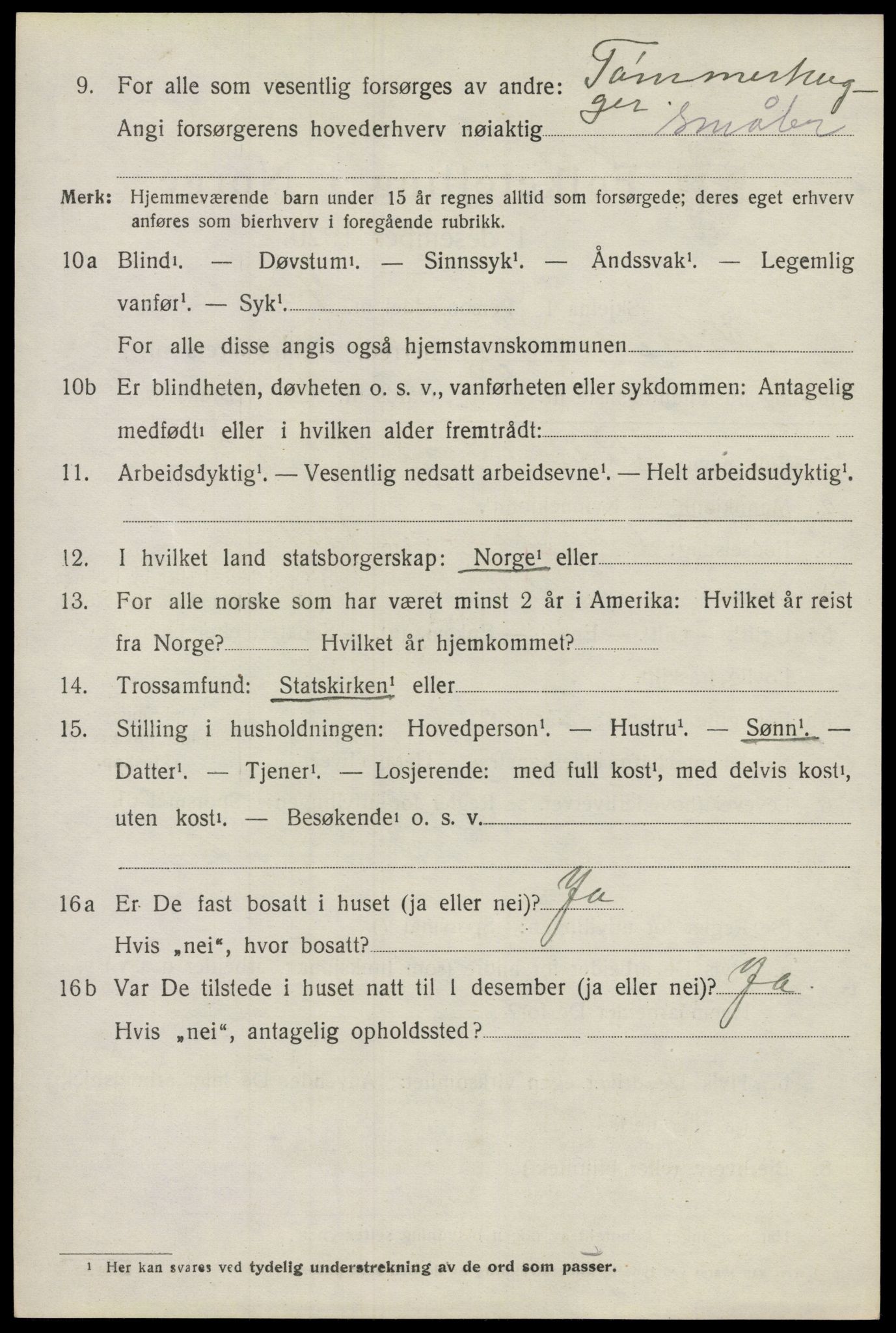 SAO, 1920 census for Nittedal, 1920, p. 2767