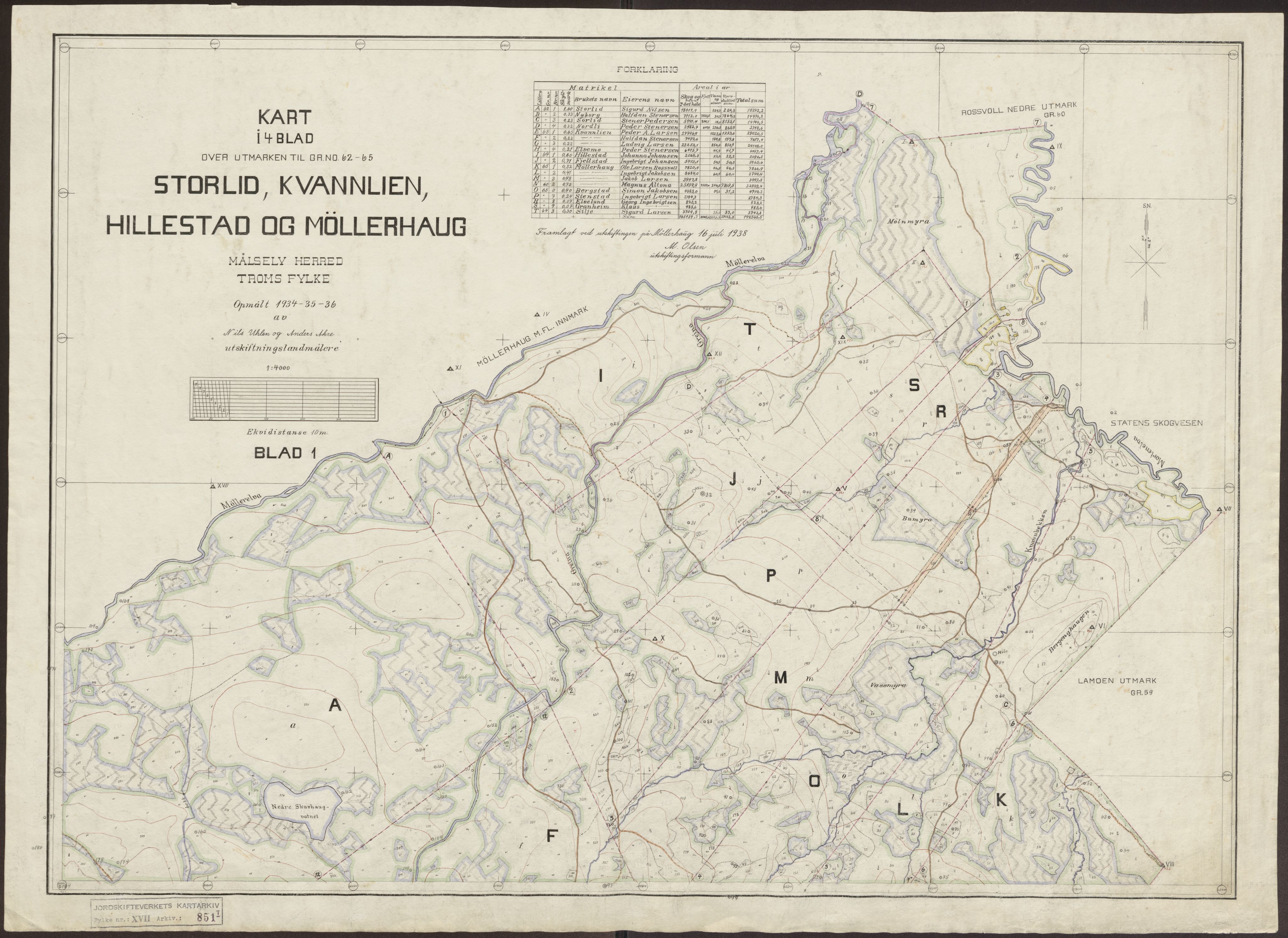 Jordskifteverkets kartarkiv, RA/S-3929/T, 1859-1988, p. 1011