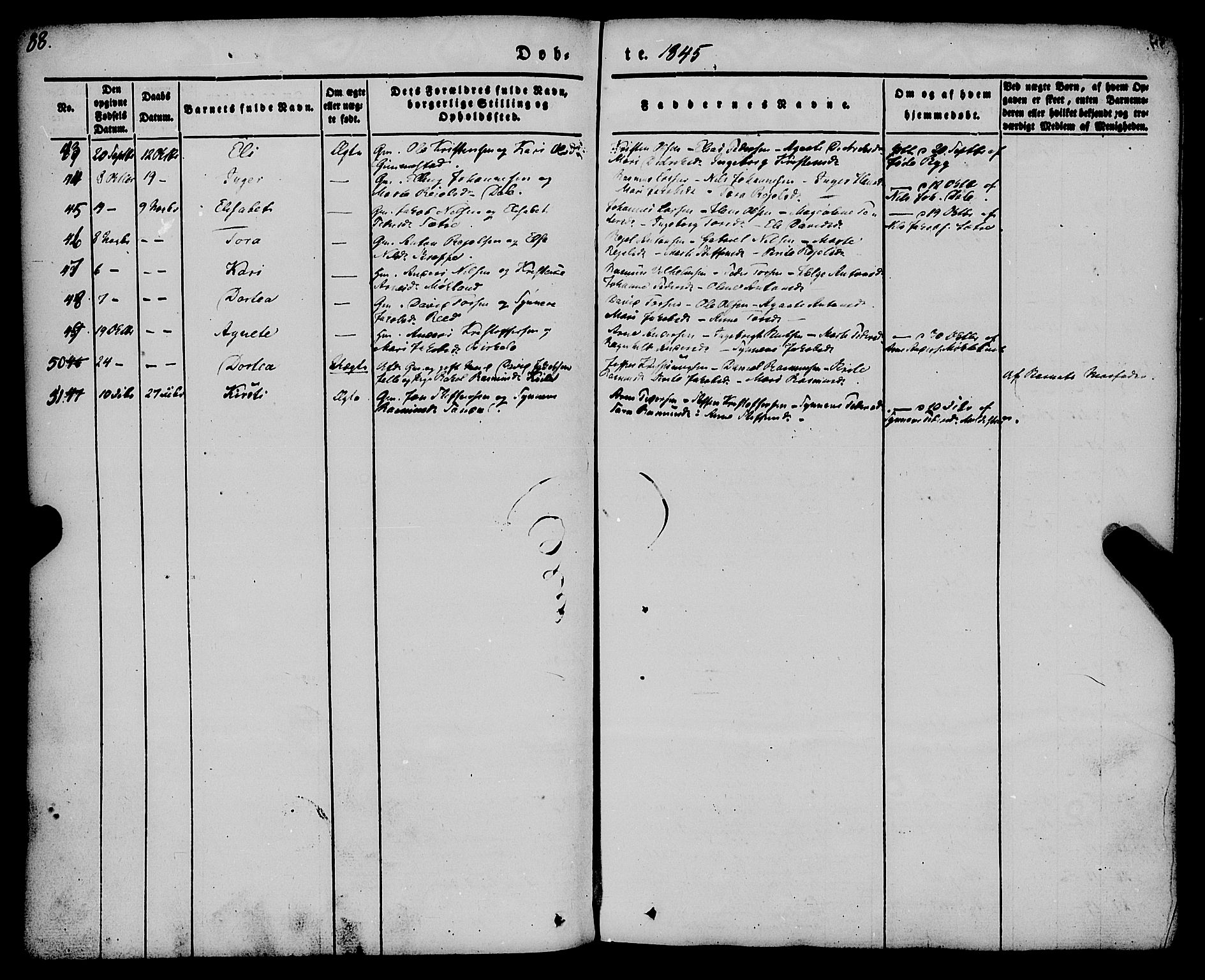 Gloppen sokneprestembete, AV/SAB-A-80101/H/Haa/Haaa/L0008: Parish register (official) no. A 8, 1837-1855, p. 88