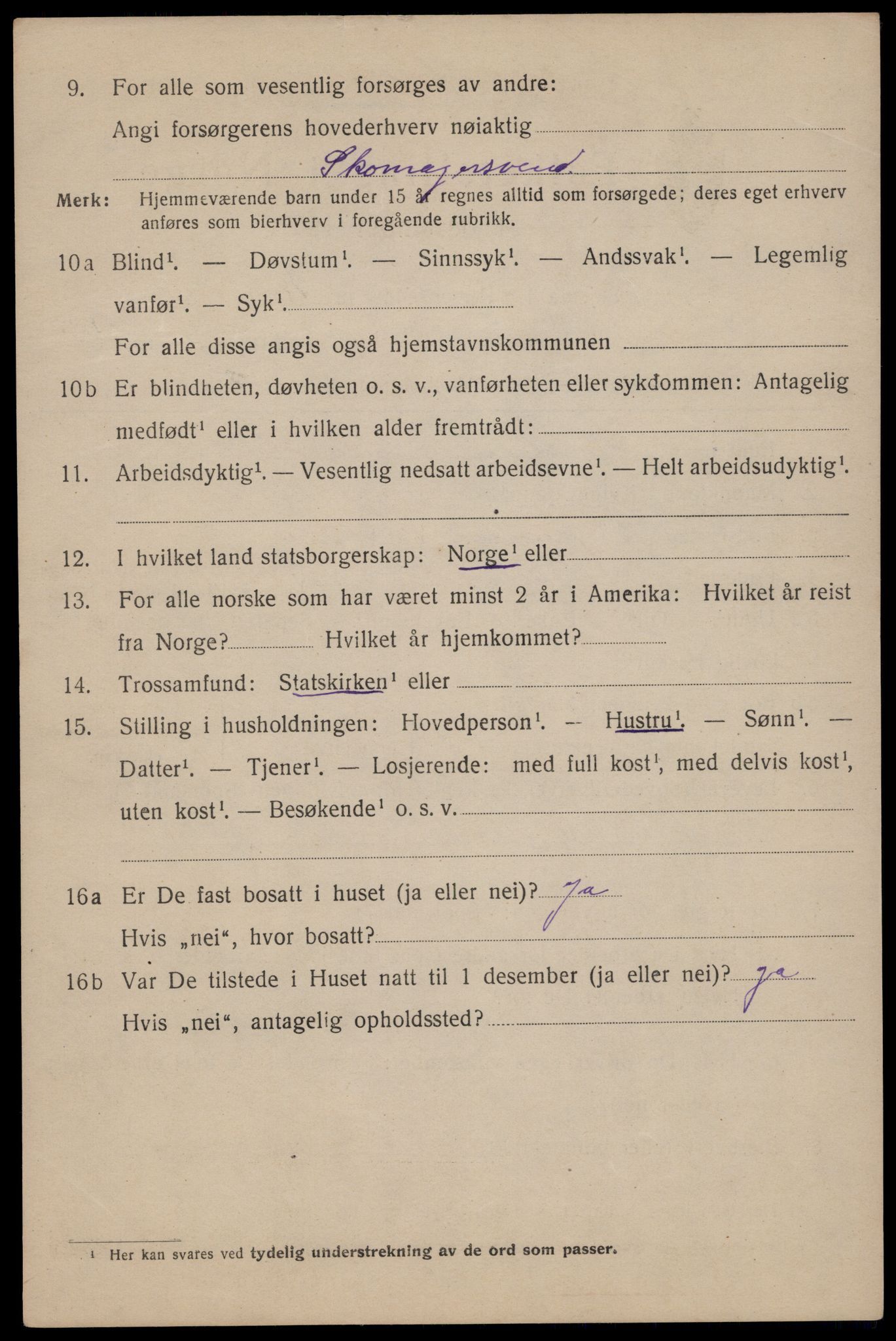 SAT, 1920 census for Trondheim, 1920, p. 125351