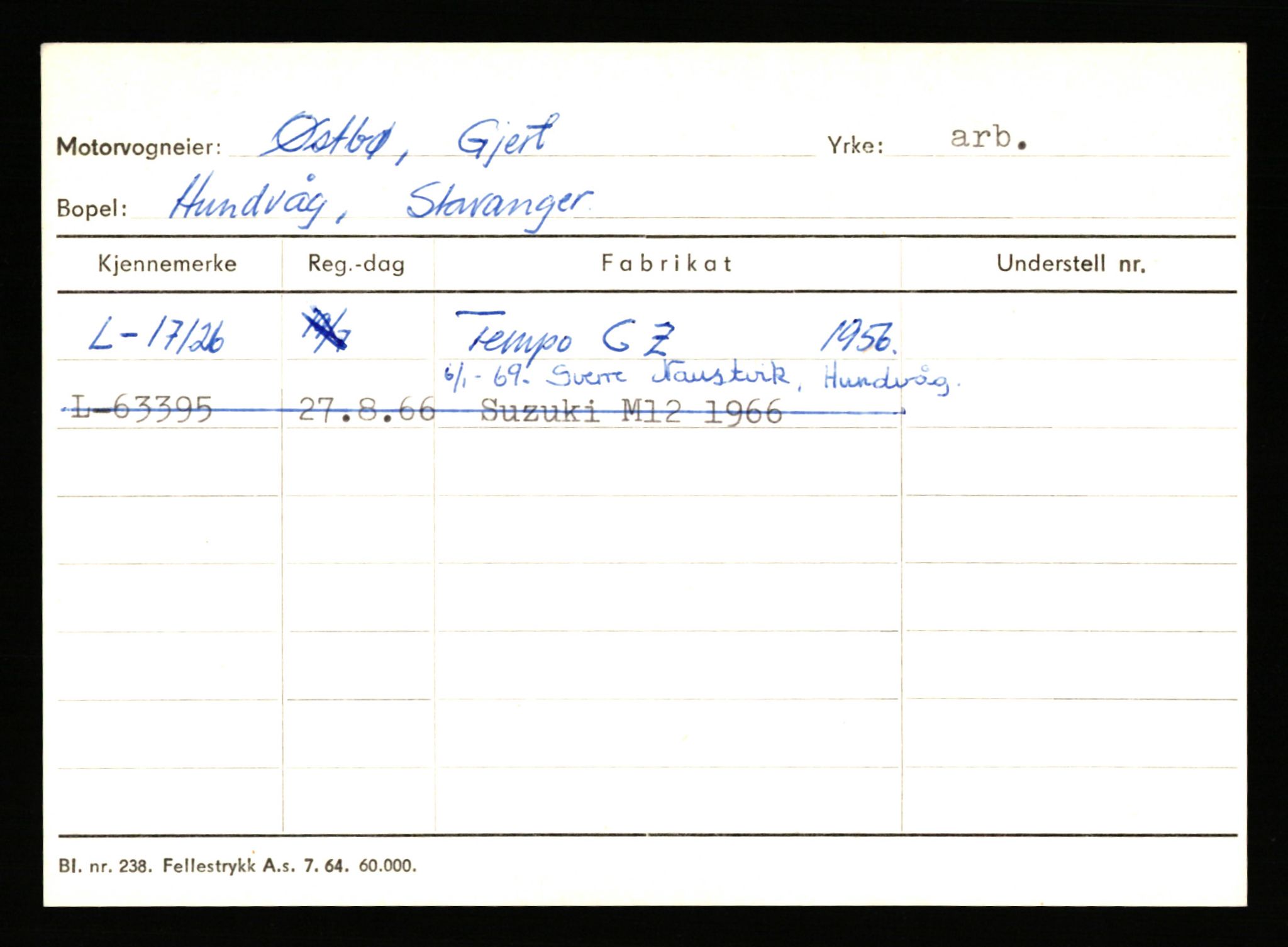 Stavanger trafikkstasjon, AV/SAST-A-101942/0/H/L0044: Øksna - Åmo, 1930-1971, p. 481