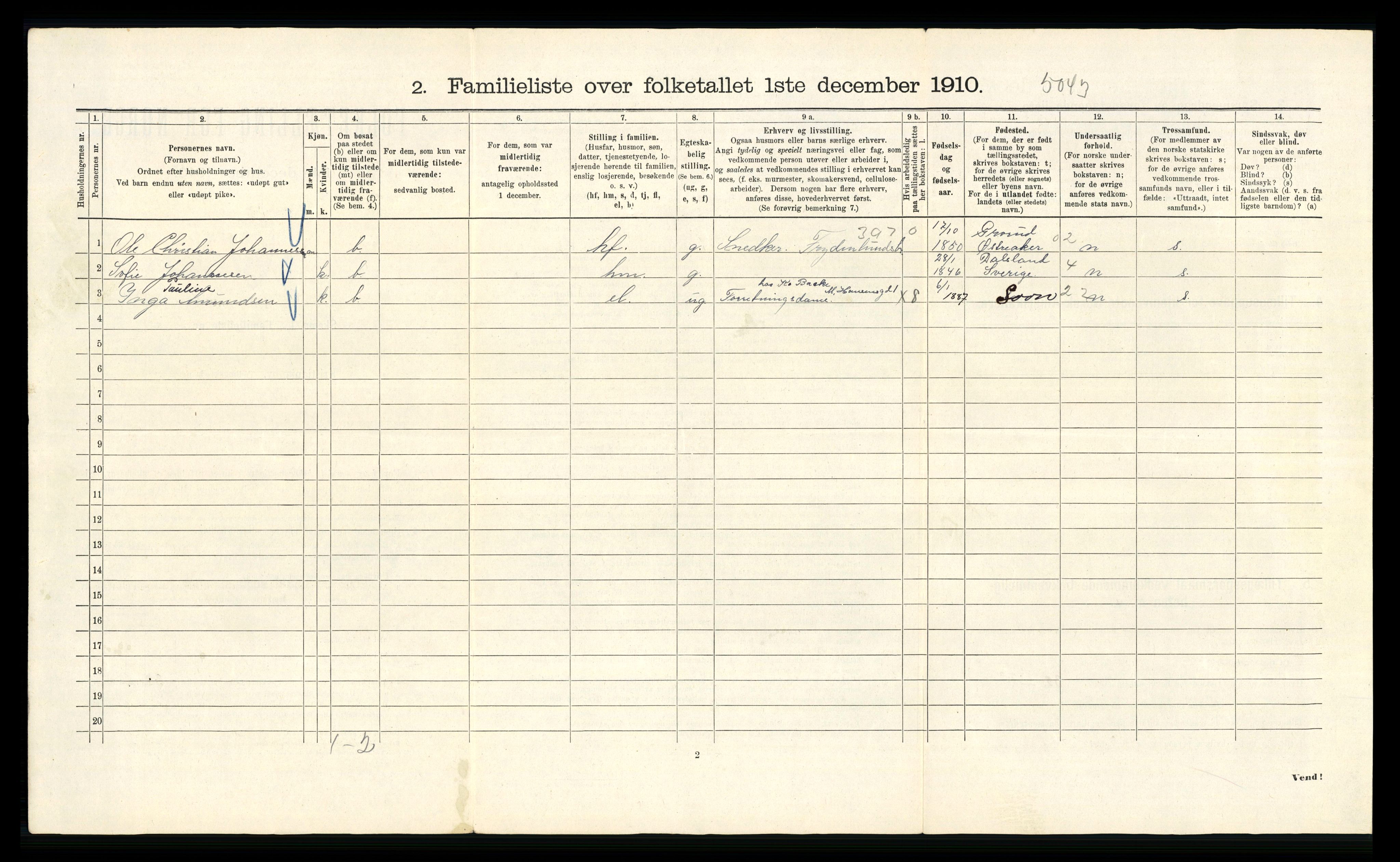 RA, 1910 census for Kristiania, 1910, p. 62802