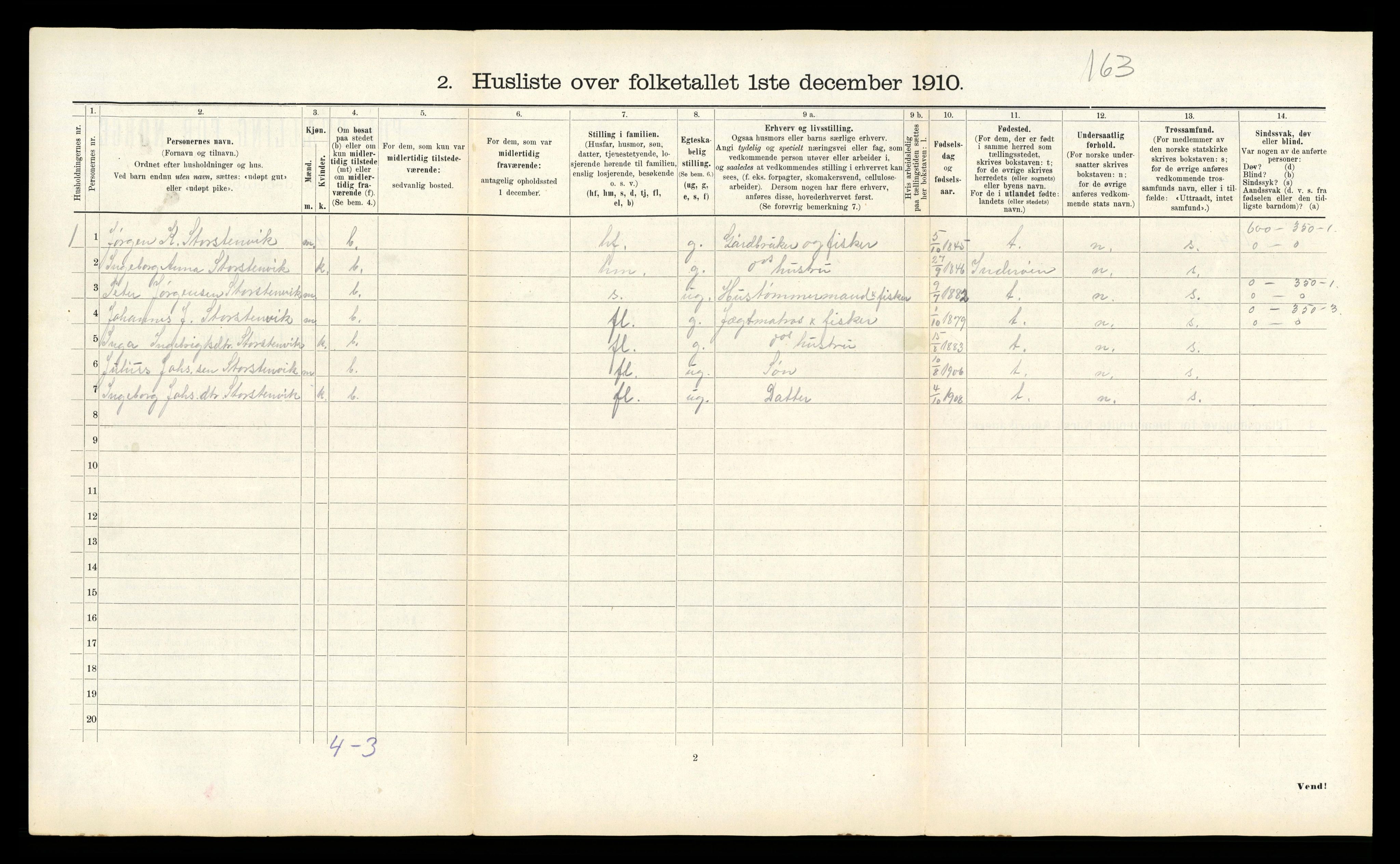 RA, 1910 census for Verran, 1910, p. 194