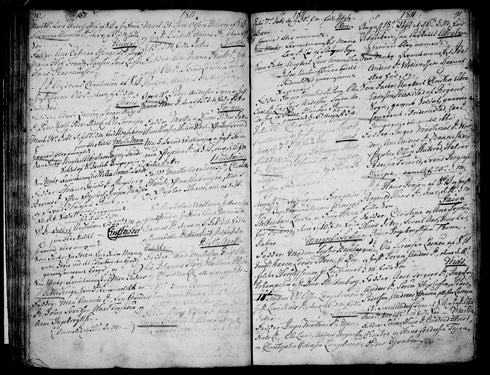 Sem kirkebøker, SAKO/A-5/F/Fb/L0003: Parish register (official) no. II 3, 1792-1814, p. 90-91