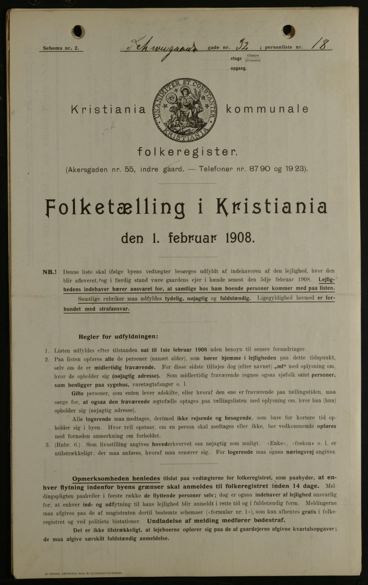 OBA, Municipal Census 1908 for Kristiania, 1908, p. 81787