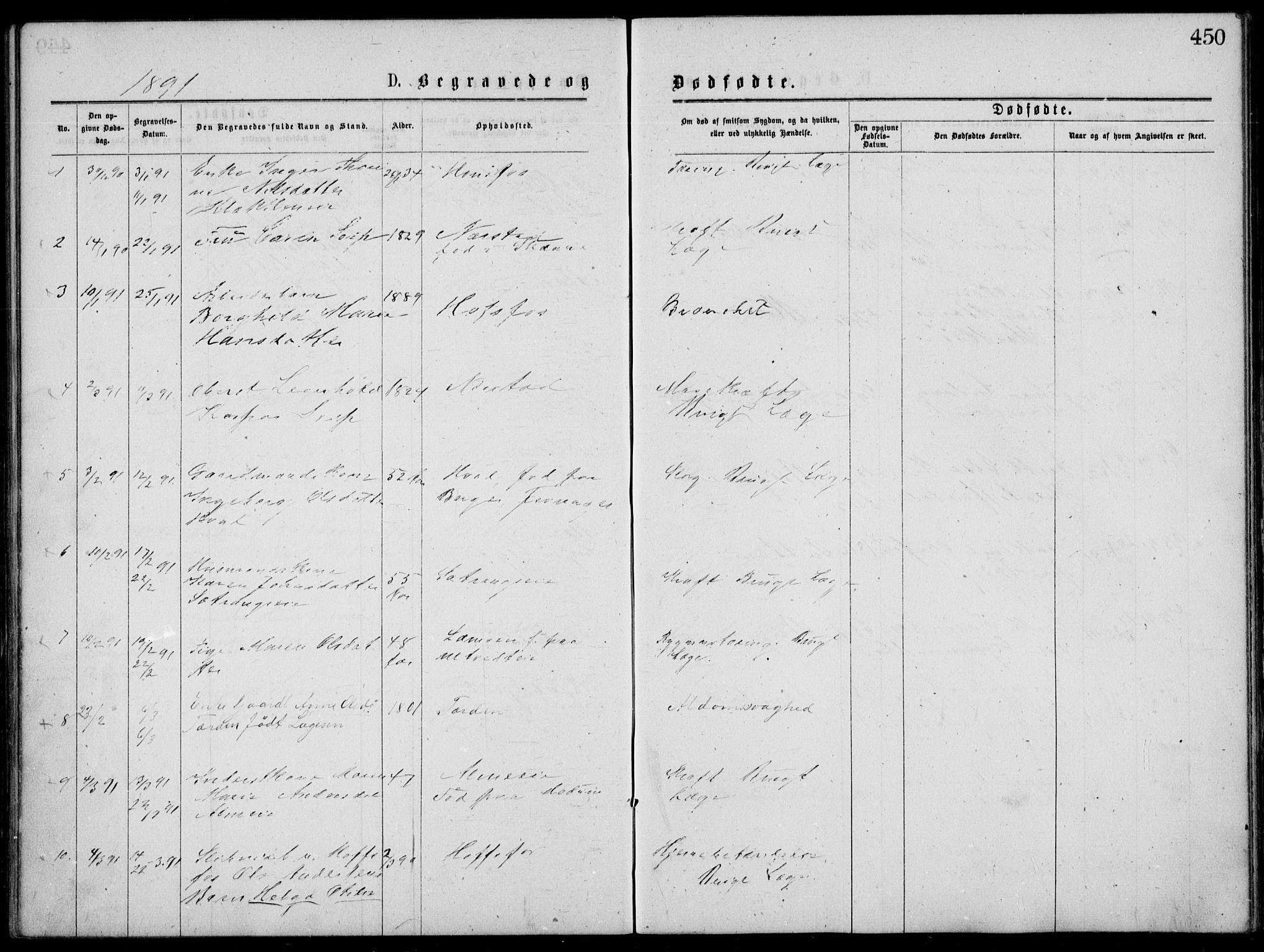 Norderhov kirkebøker, SAKO/A-237/G/Gb/L0001: Parish register (copy) no. II 1, 1876-1899, p. 450