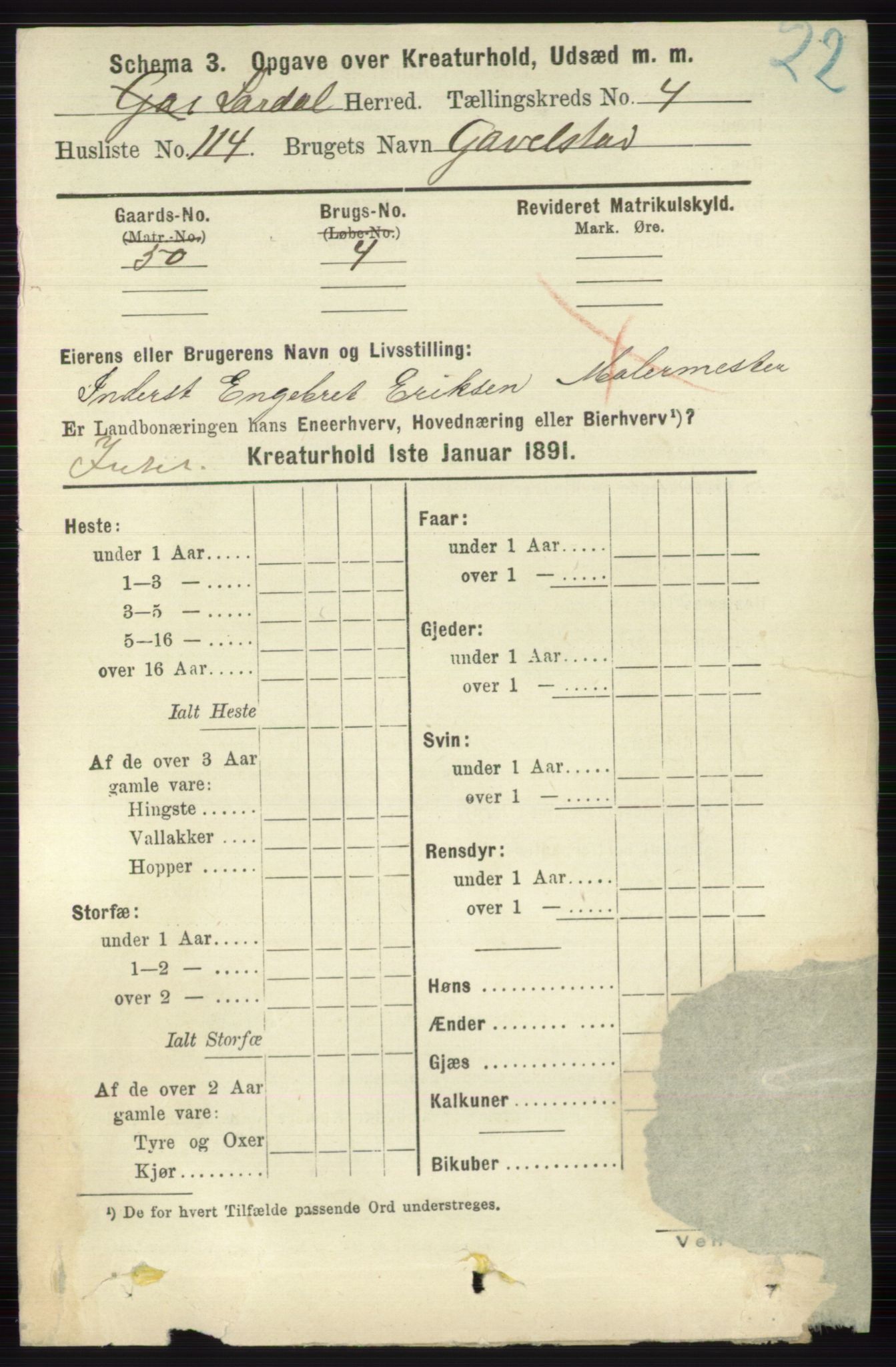 RA, 1891 census for 0728 Lardal, 1891, p. 4031