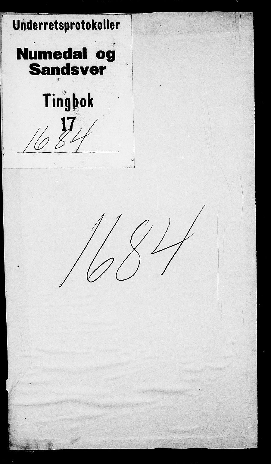 Numedal og Sandsvær sorenskriveri, AV/SAKO-A-128/F/Fa/Faa/L0017: Tingbok, 1684