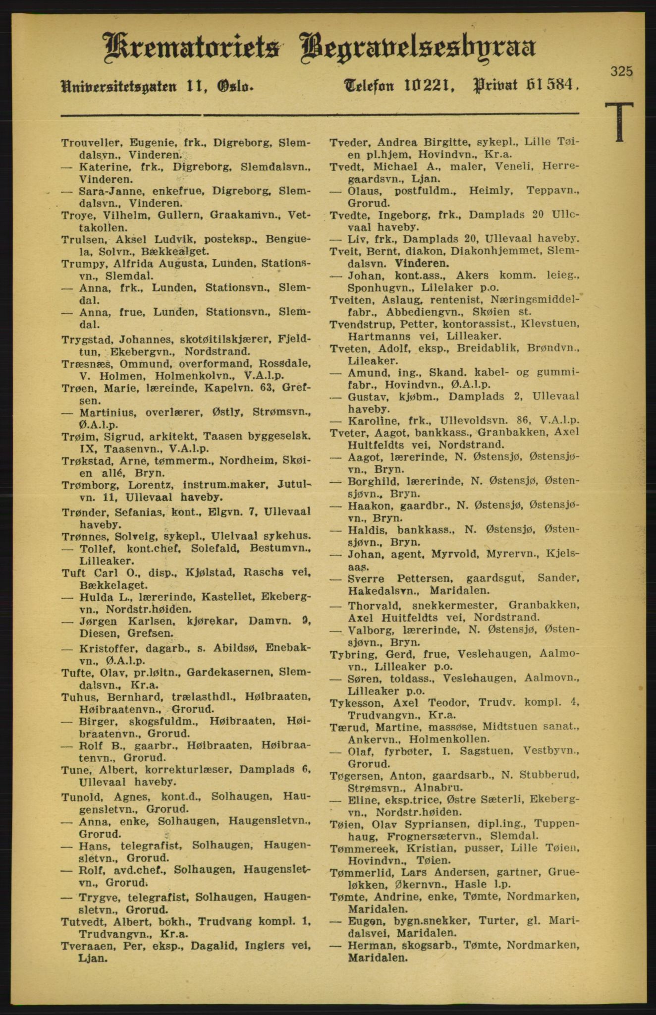 Aker adressebok/adressekalender, PUBL/001/A/003: Akers adressekalender, 1924-1925, p. 325