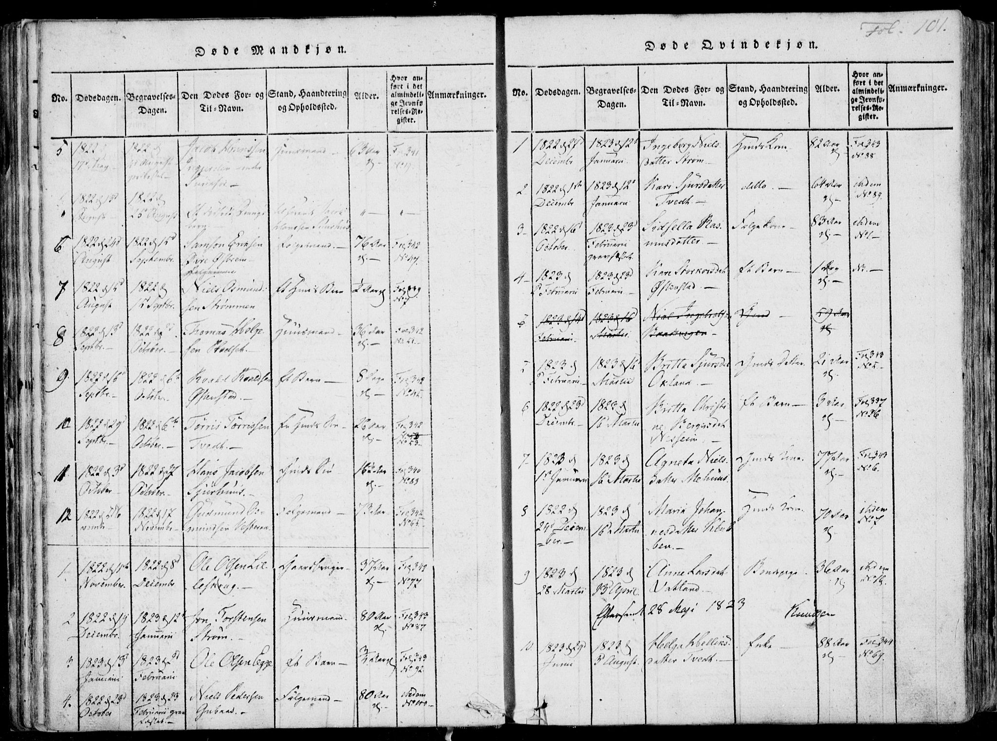 Skjold sokneprestkontor, AV/SAST-A-101847/H/Ha/Haa/L0003: Parish register (official) no. A 3, 1815-1835, p. 101