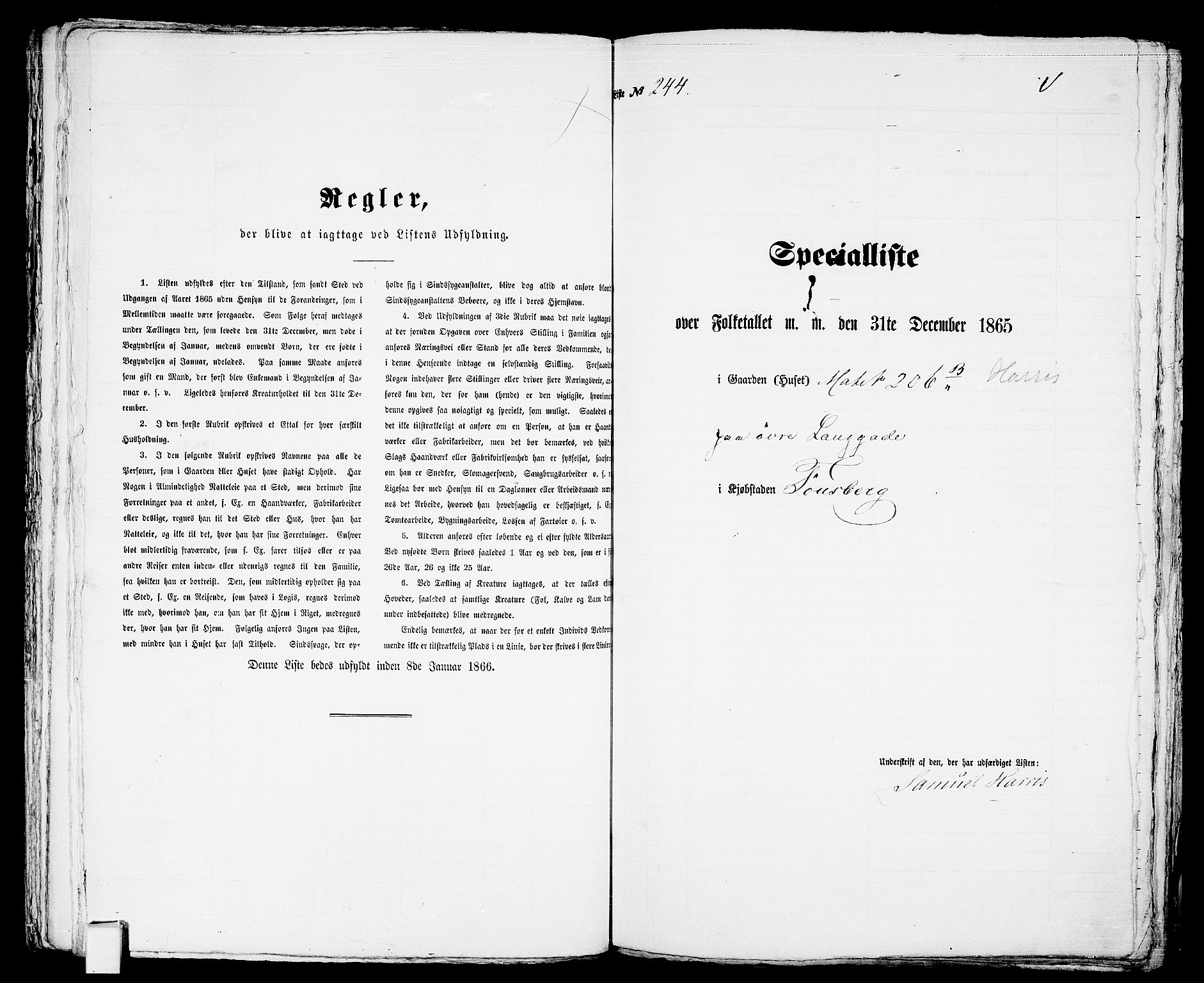 RA, 1865 census for Tønsberg, 1865, p. 528