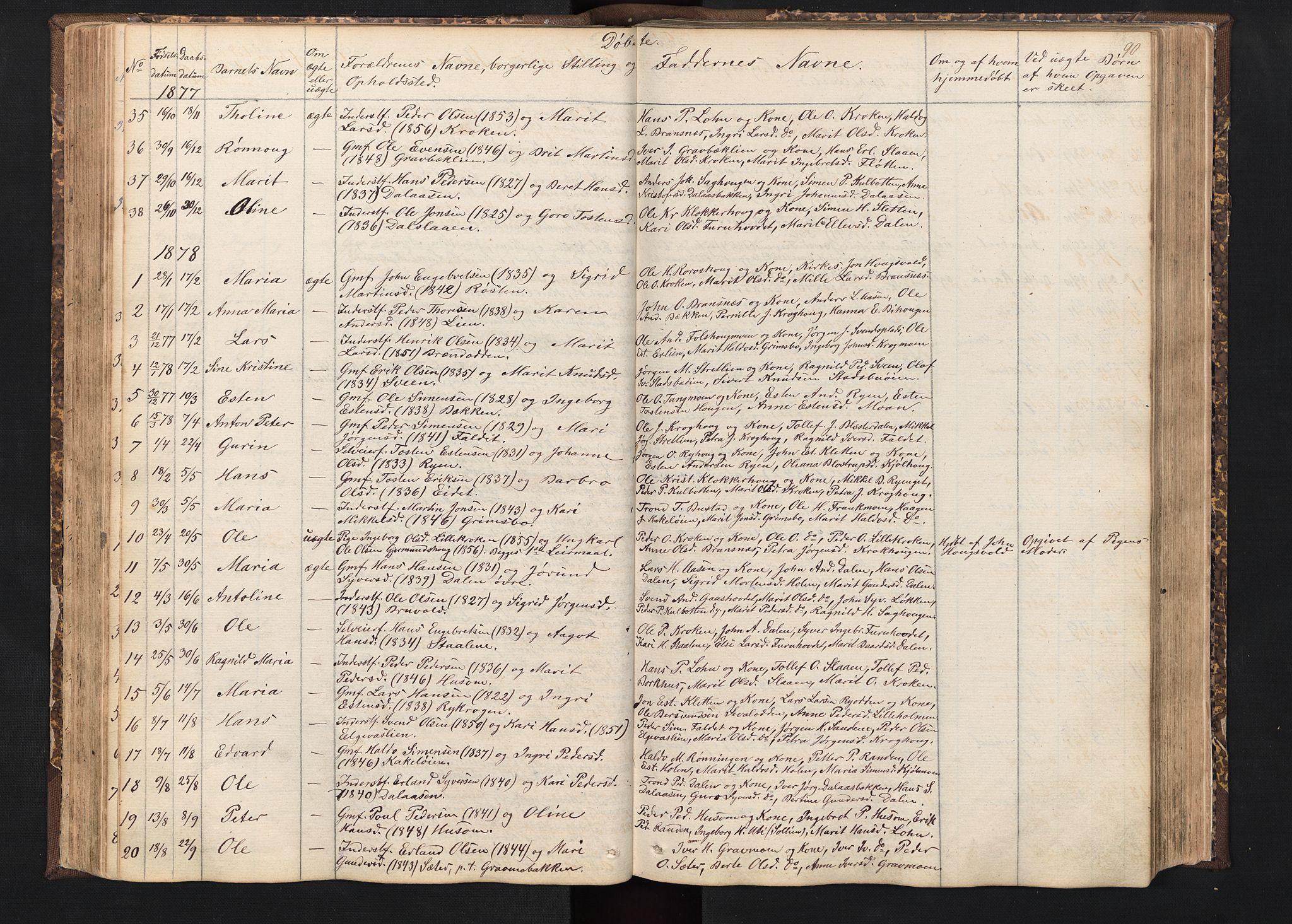 Alvdal prestekontor, SAH/PREST-060/H/Ha/Hab/L0001: Parish register (copy) no. 1, 1857-1893, p. 90