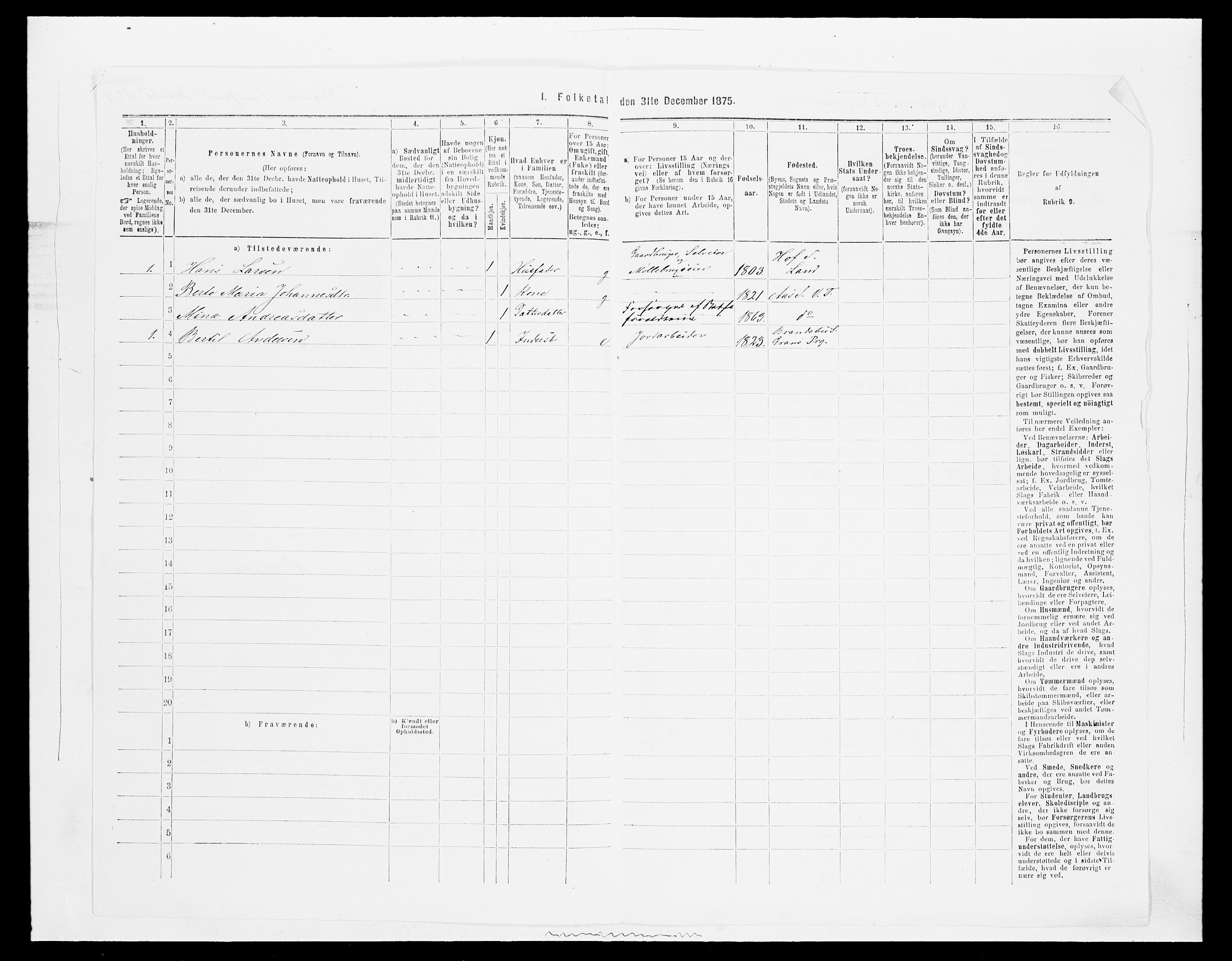 SAH, 1875 census for 0529P Vestre Toten, 1875, p. 709