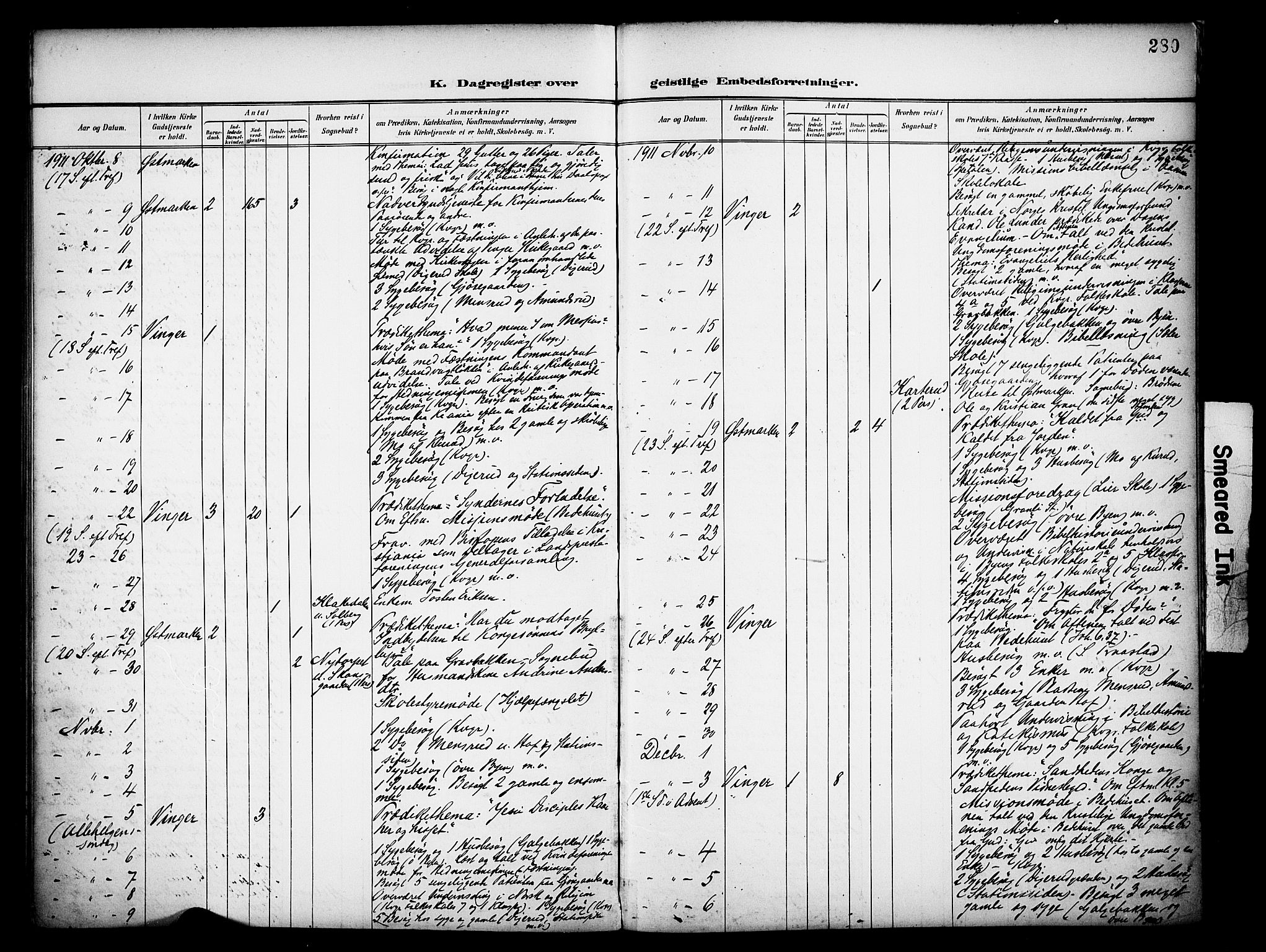 Vinger prestekontor, AV/SAH-PREST-024/H/Ha/Haa/L0016: Parish register (official) no. 16, 1898-1920, p. 280