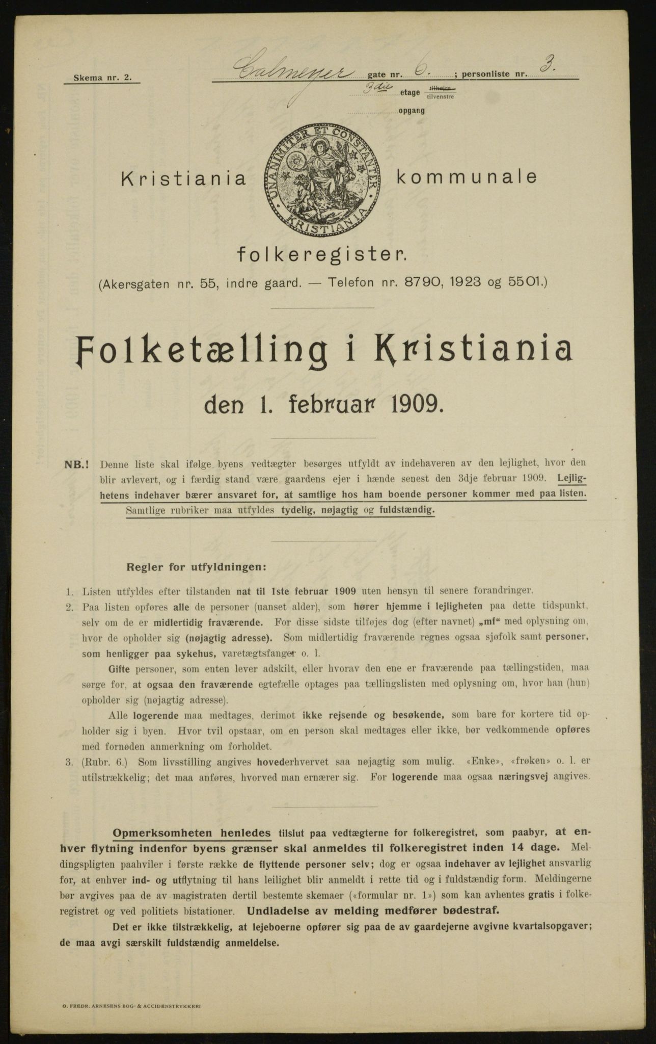 OBA, Municipal Census 1909 for Kristiania, 1909, p. 10234