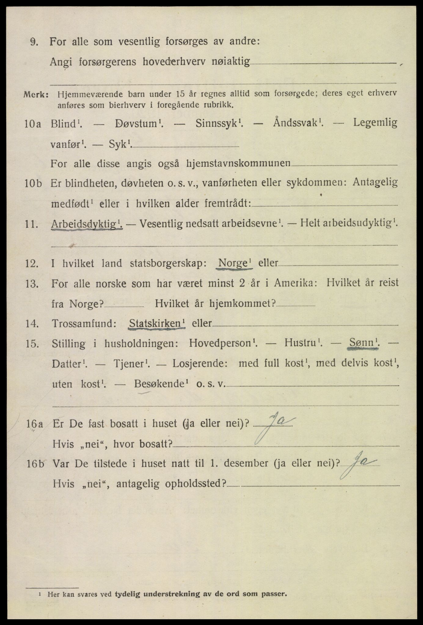 SAK, 1920 census for Iveland, 1920, p. 1936