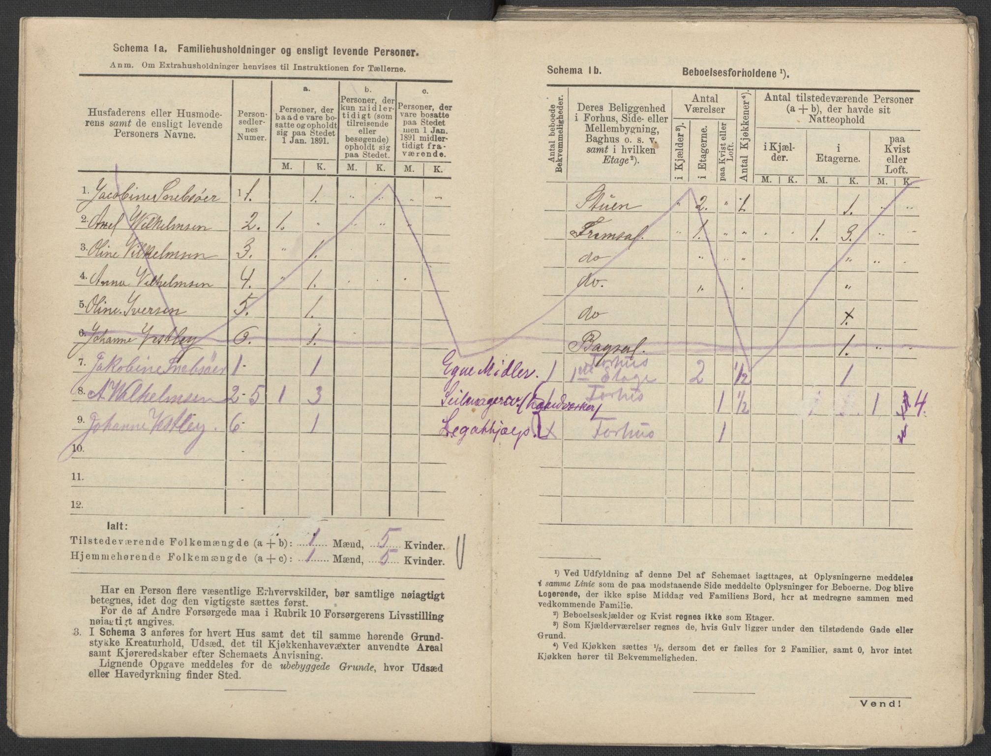 RA, 1891 Census for 1301 Bergen, 1891, p. 1347