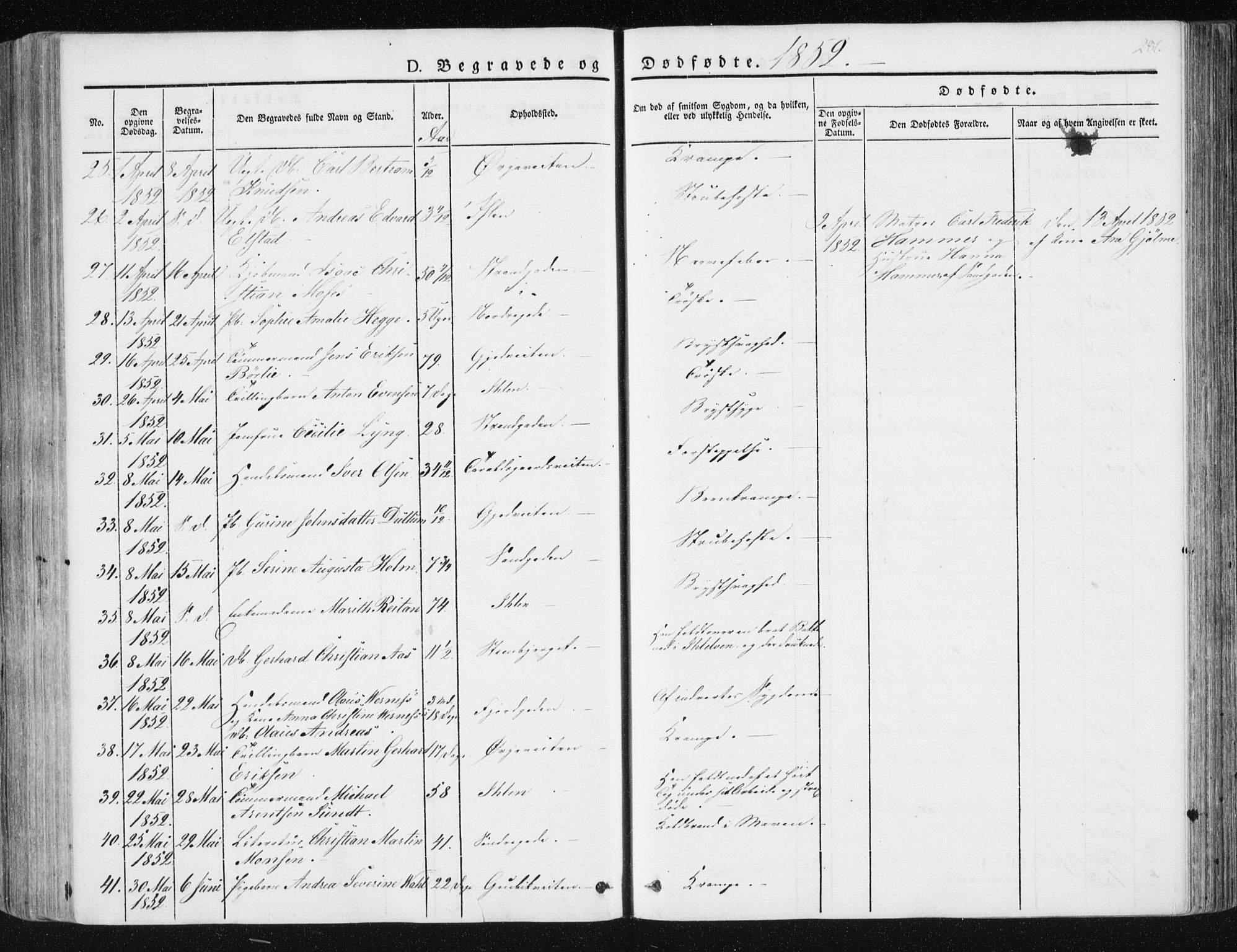 Ministerialprotokoller, klokkerbøker og fødselsregistre - Sør-Trøndelag, AV/SAT-A-1456/602/L0110: Parish register (official) no. 602A08, 1840-1854, p. 281