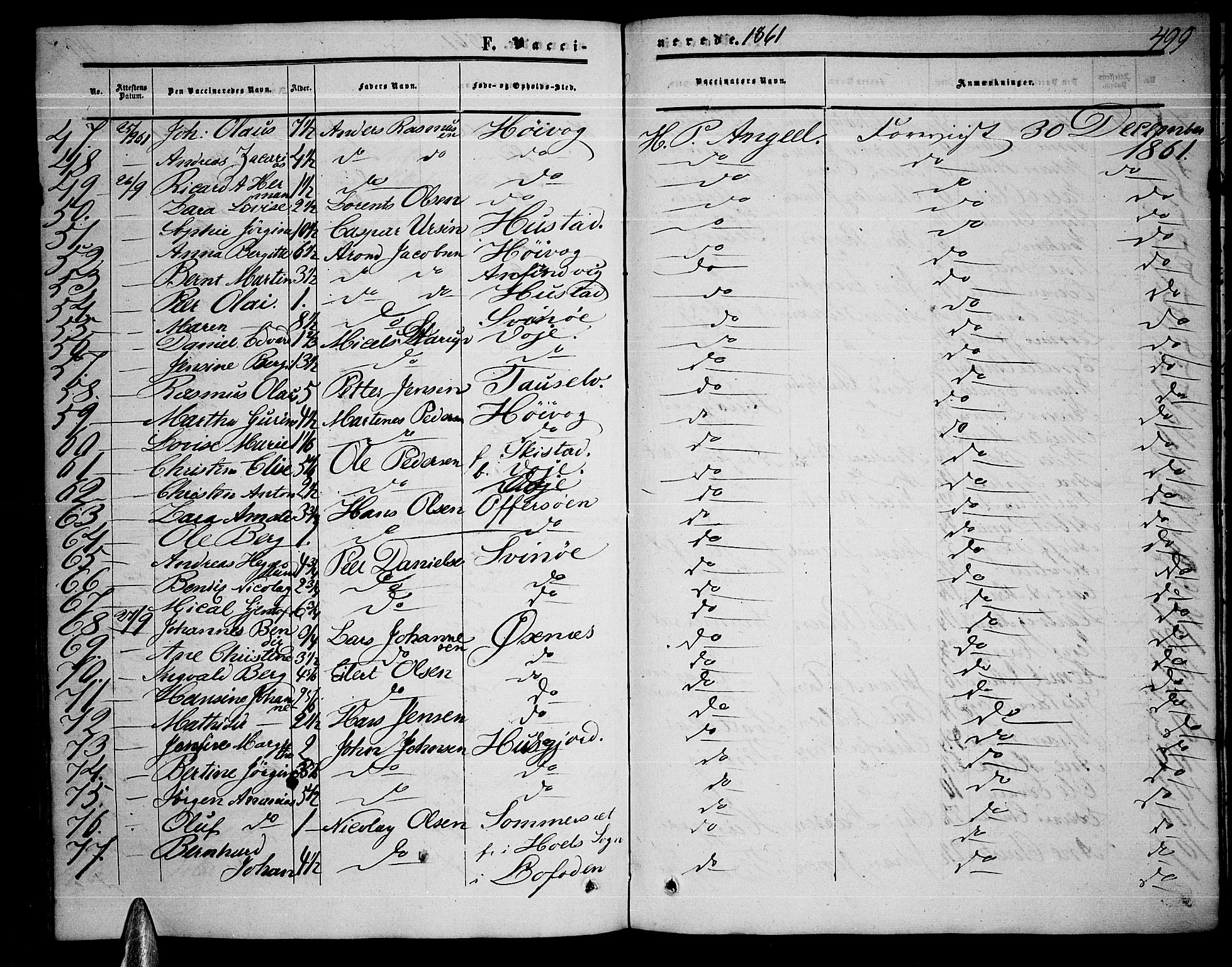 Ministerialprotokoller, klokkerbøker og fødselsregistre - Nordland, AV/SAT-A-1459/872/L1046: Parish register (copy) no. 872C02, 1852-1879, p. 499