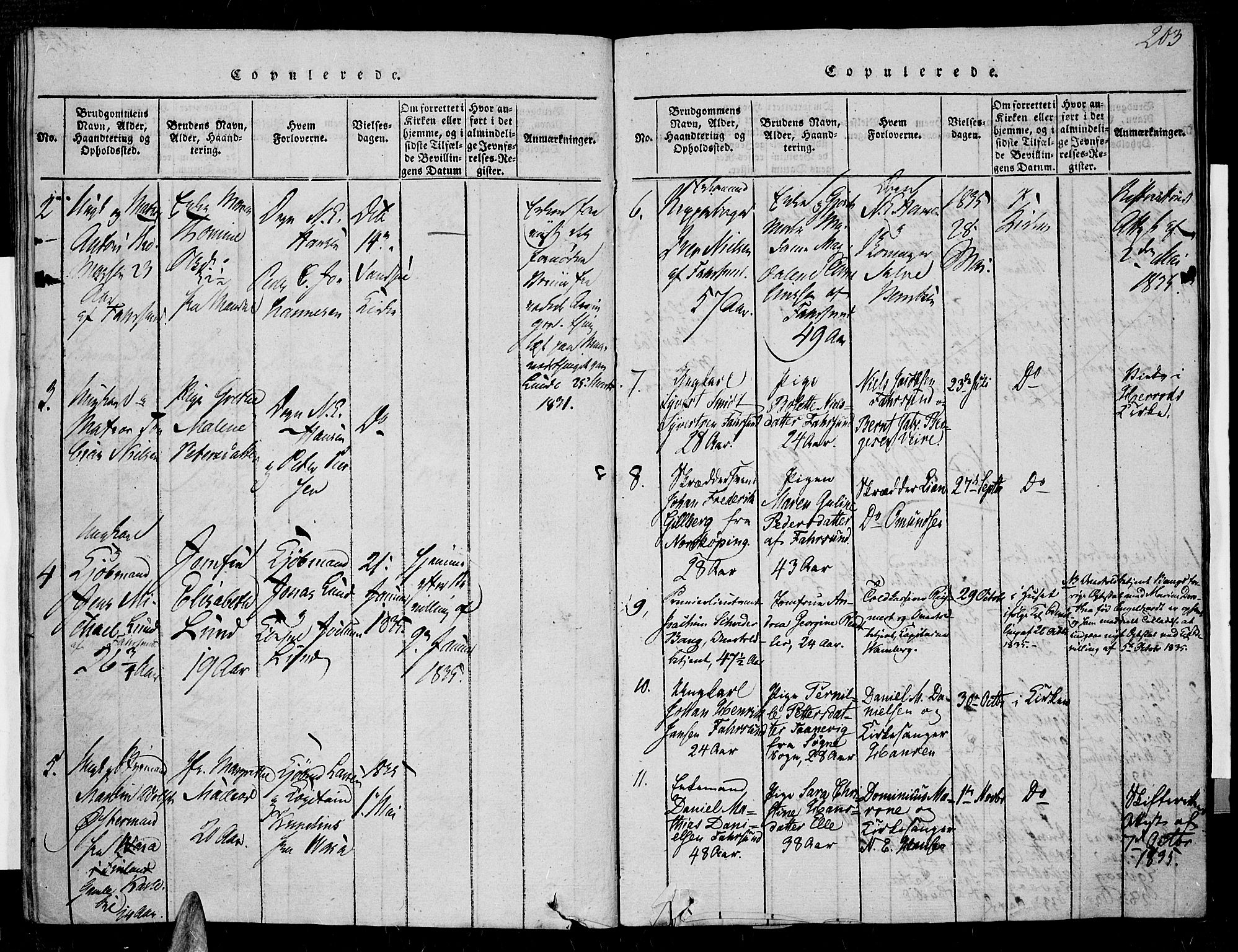 Farsund sokneprestkontor, AV/SAK-1111-0009/F/Fa/L0002: Parish register (official) no. A 2, 1815-1836, p. 203