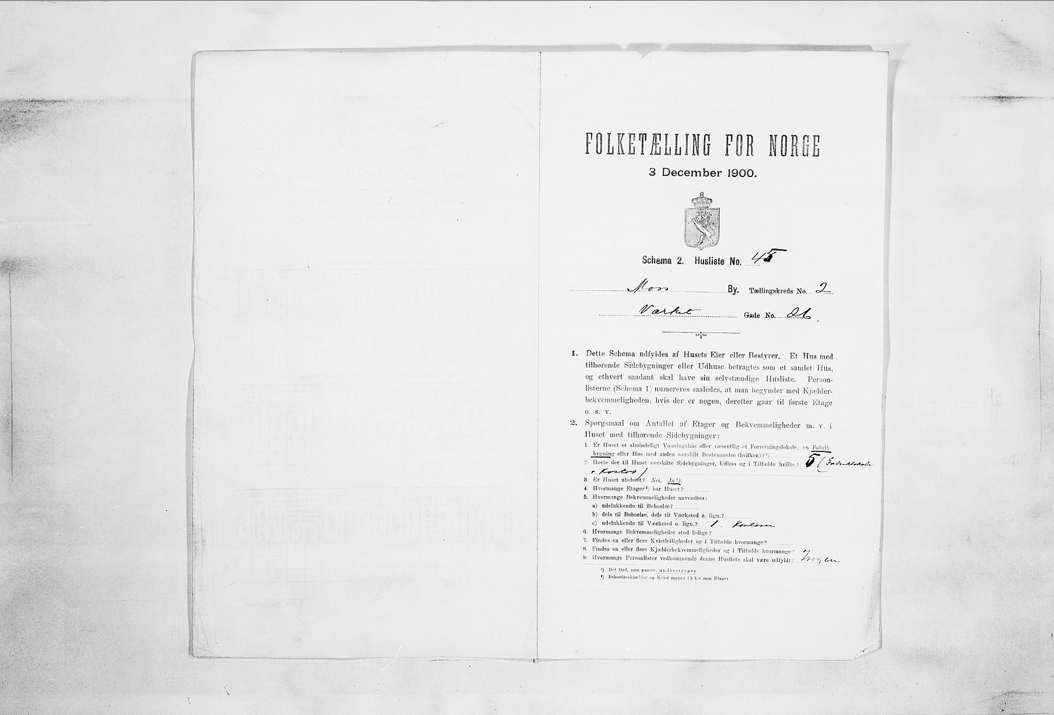 SAO, 1900 census for Moss, 1900