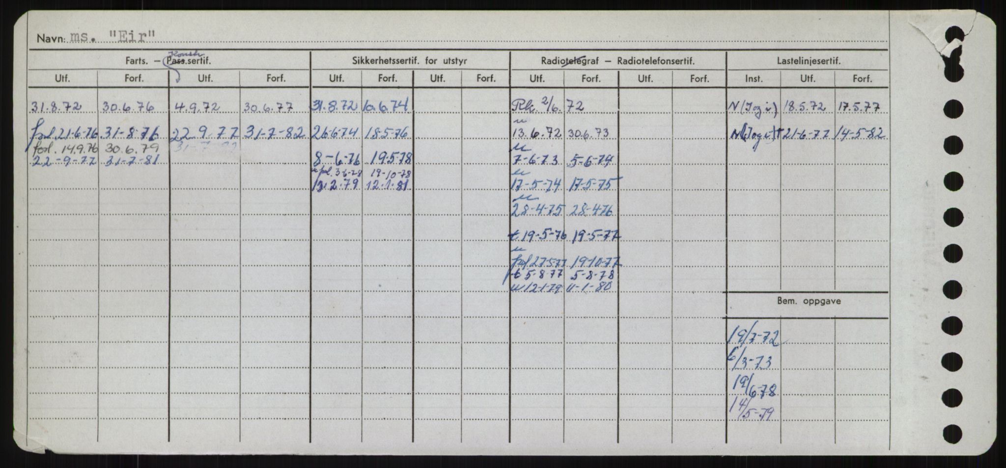 Sjøfartsdirektoratet med forløpere, Skipsmålingen, RA/S-1627/H/Hd/L0009: Fartøy, E, p. 192