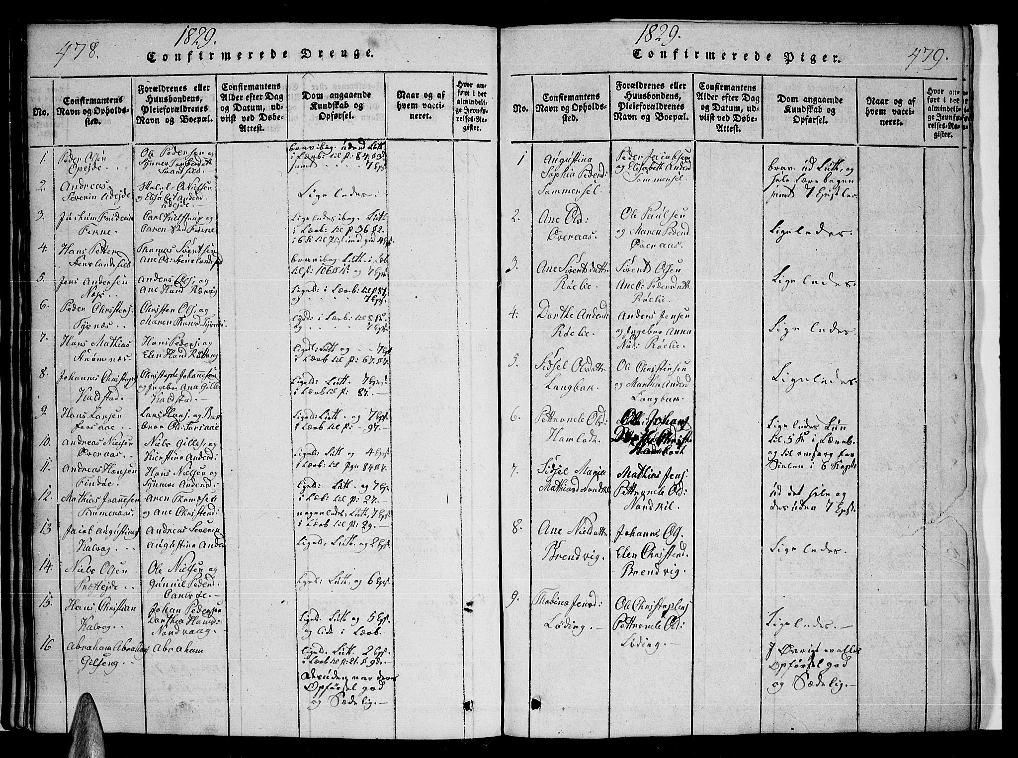 Ministerialprotokoller, klokkerbøker og fødselsregistre - Nordland, AV/SAT-A-1459/859/L0842: Parish register (official) no. 859A02, 1821-1839, p. 478-479