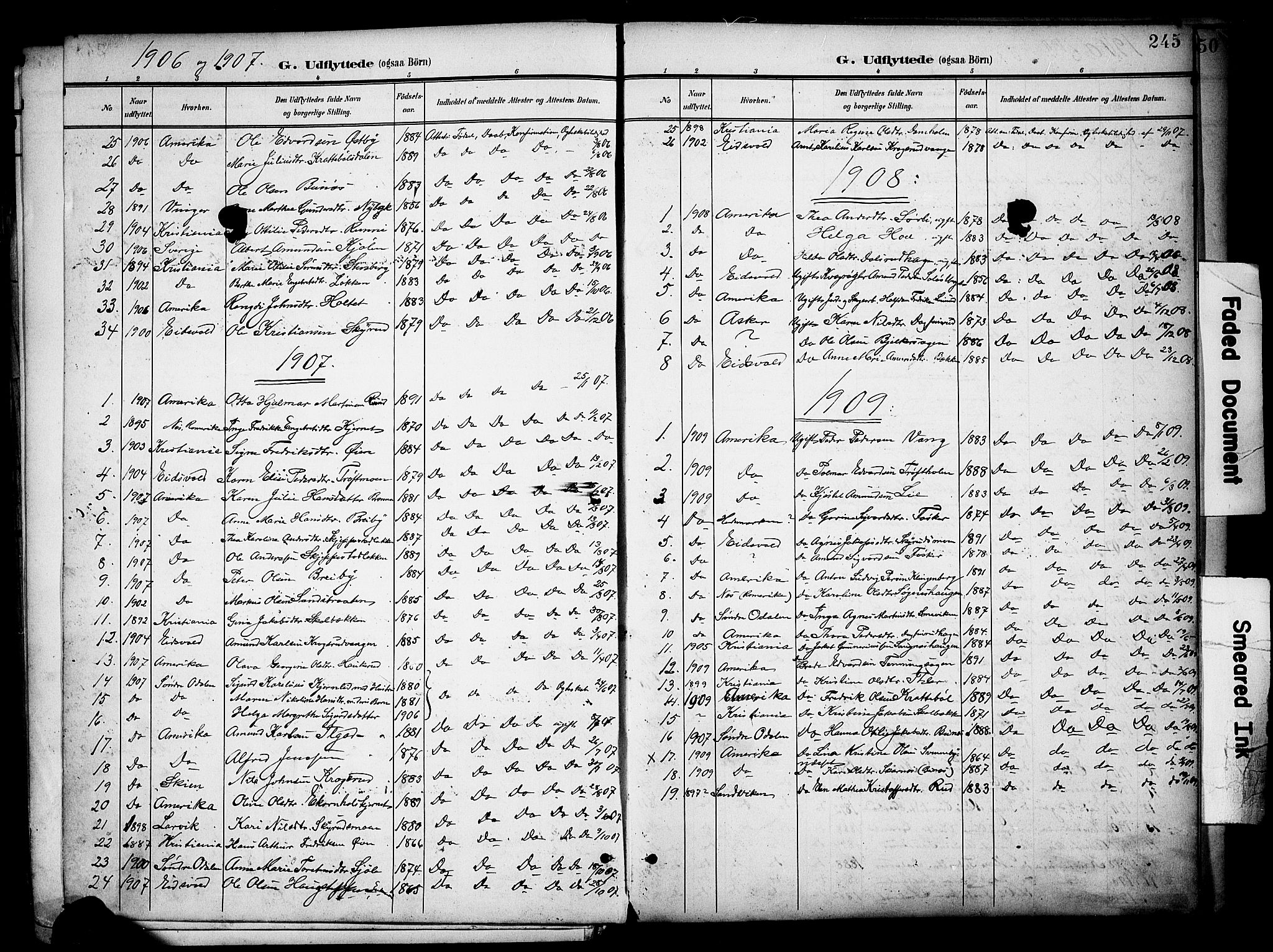 Nord-Odal prestekontor, AV/SAH-PREST-032/H/Ha/Haa/L0007: Parish register (official) no. 7, 1902-1926, p. 245