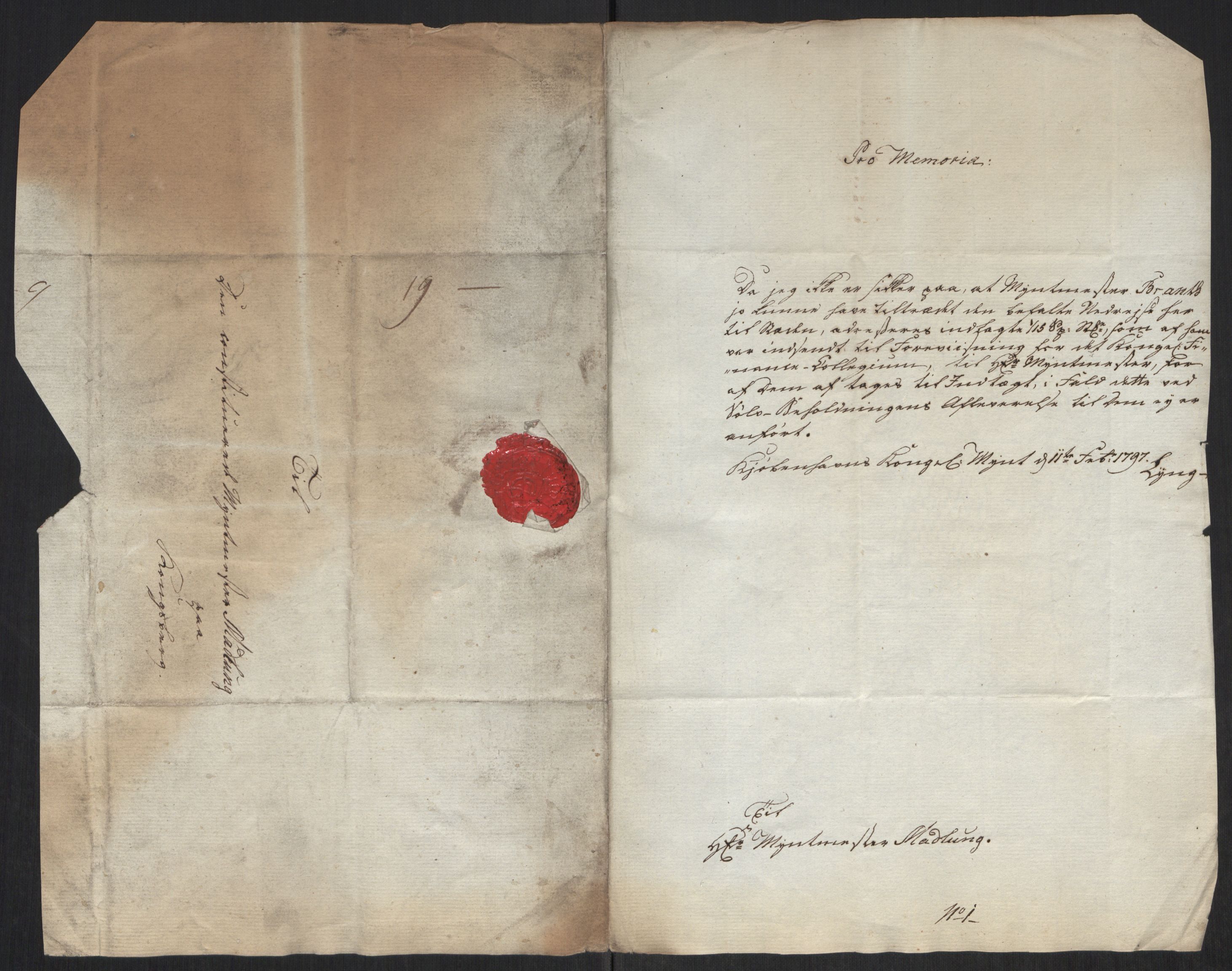 Rentekammeret inntil 1814, Realistisk ordnet avdeling, RA/EA-4070/Oa/L0008: [Y6]: Embetsbrev til myntmesteren på Kongsberg (1797-1806 og 1808-1813), 1797-1813, p. 71