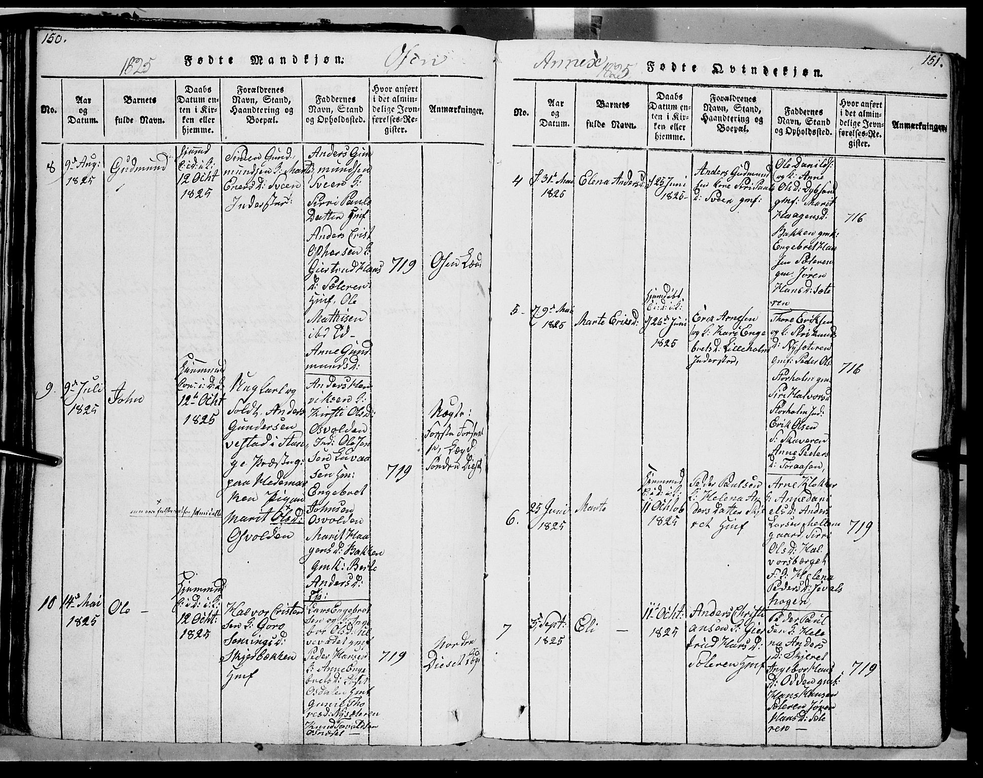 Trysil prestekontor, AV/SAH-PREST-046/H/Ha/Haa/L0003: Parish register (official) no. 3 /2, 1814-1842, p. 150-151