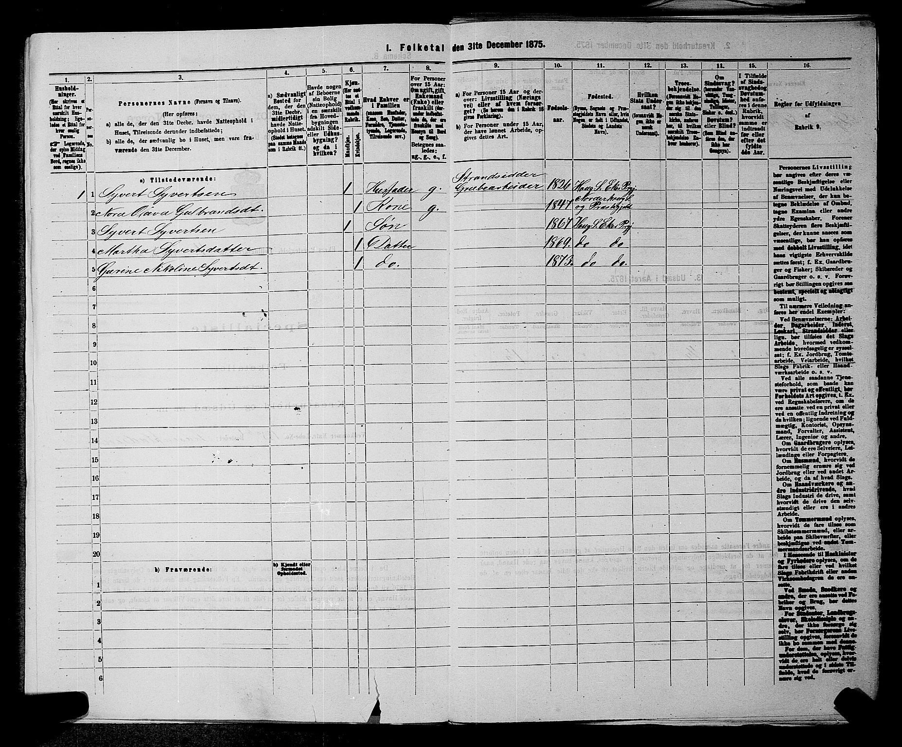 SAKO, 1875 census for 0624P Eiker, 1875, p. 724