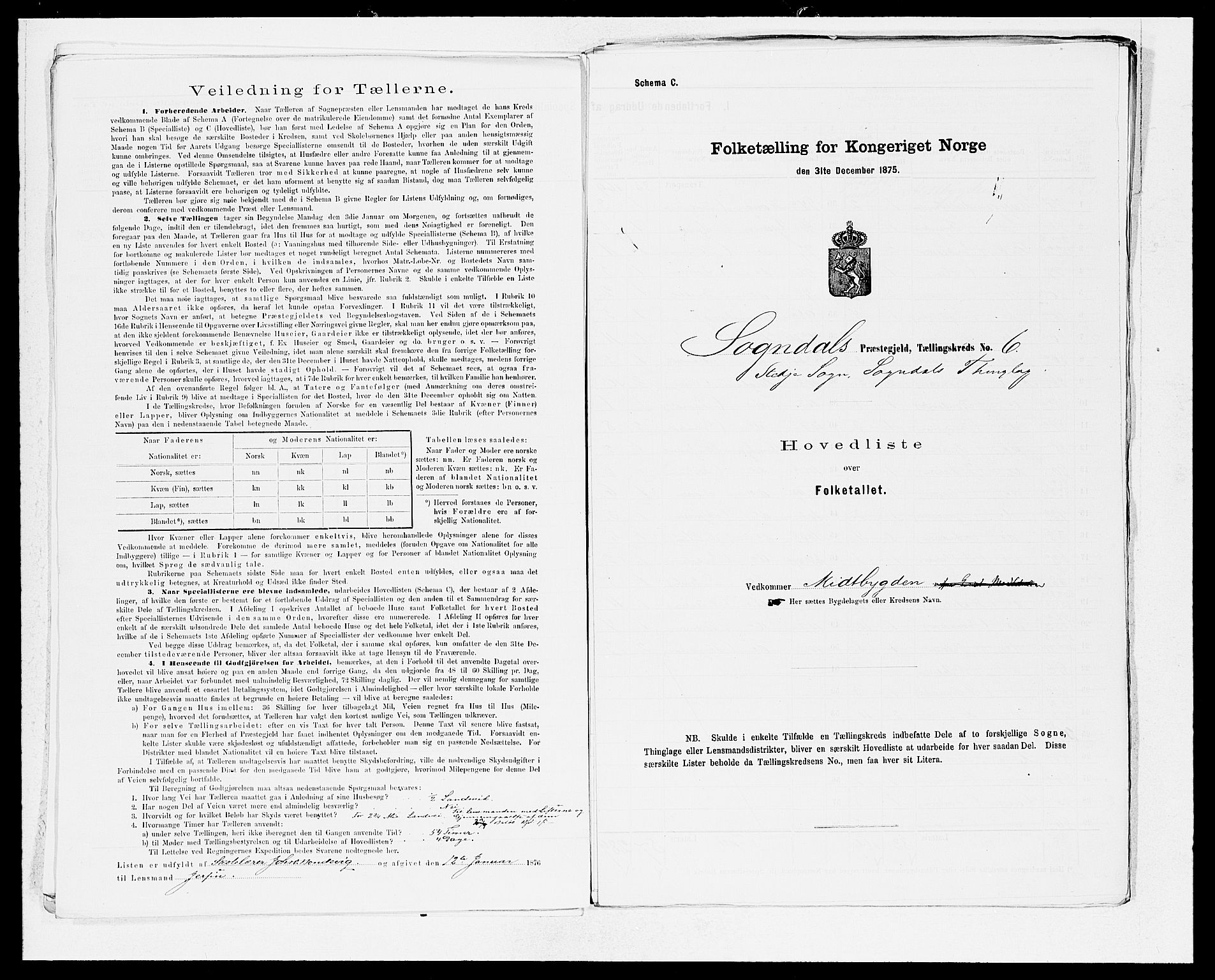 SAB, 1875 census for 1420P Sogndal, 1875, p. 16