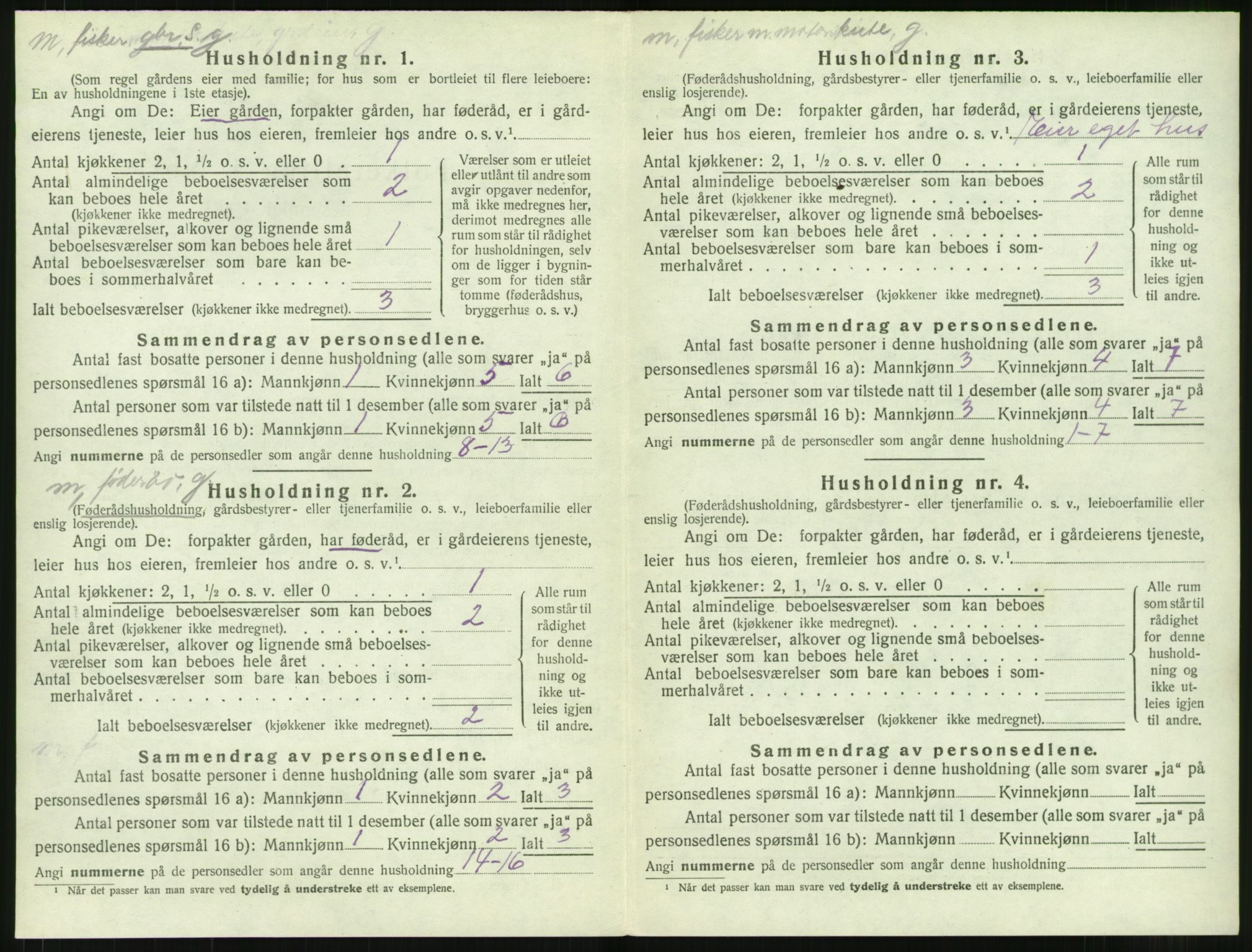 SAT, 1920 census for Giske, 1920, p. 141