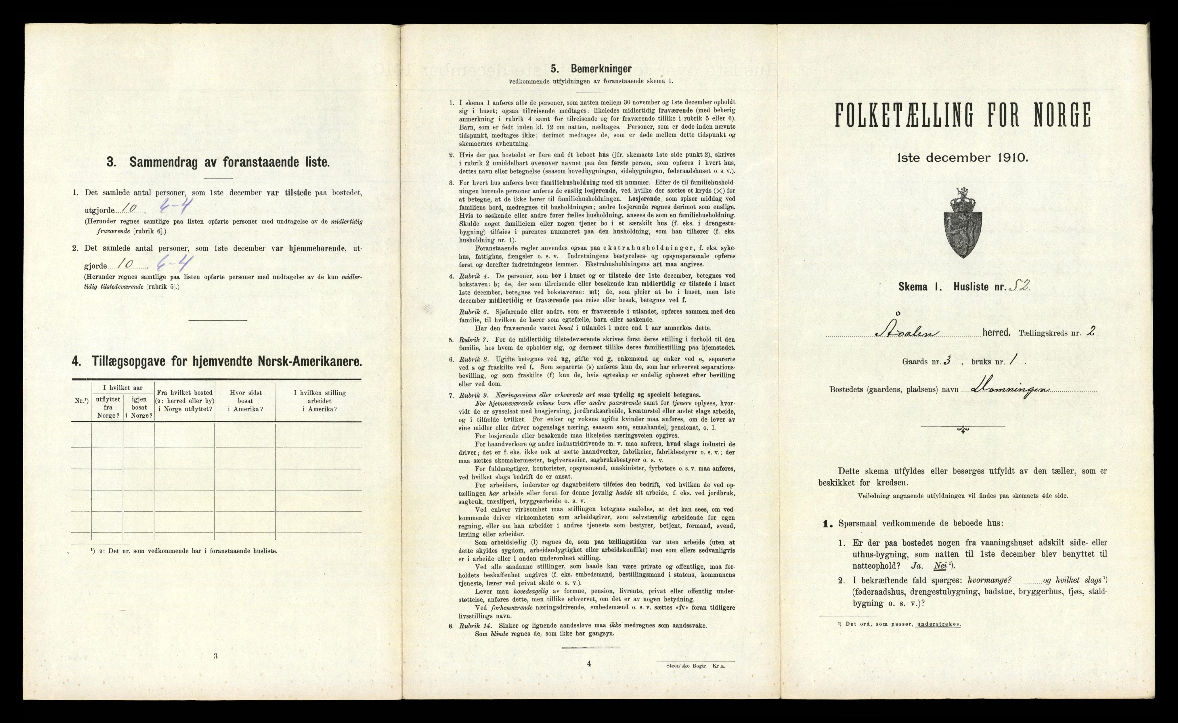 RA, 1910 census for Ådal, 1910, p. 277