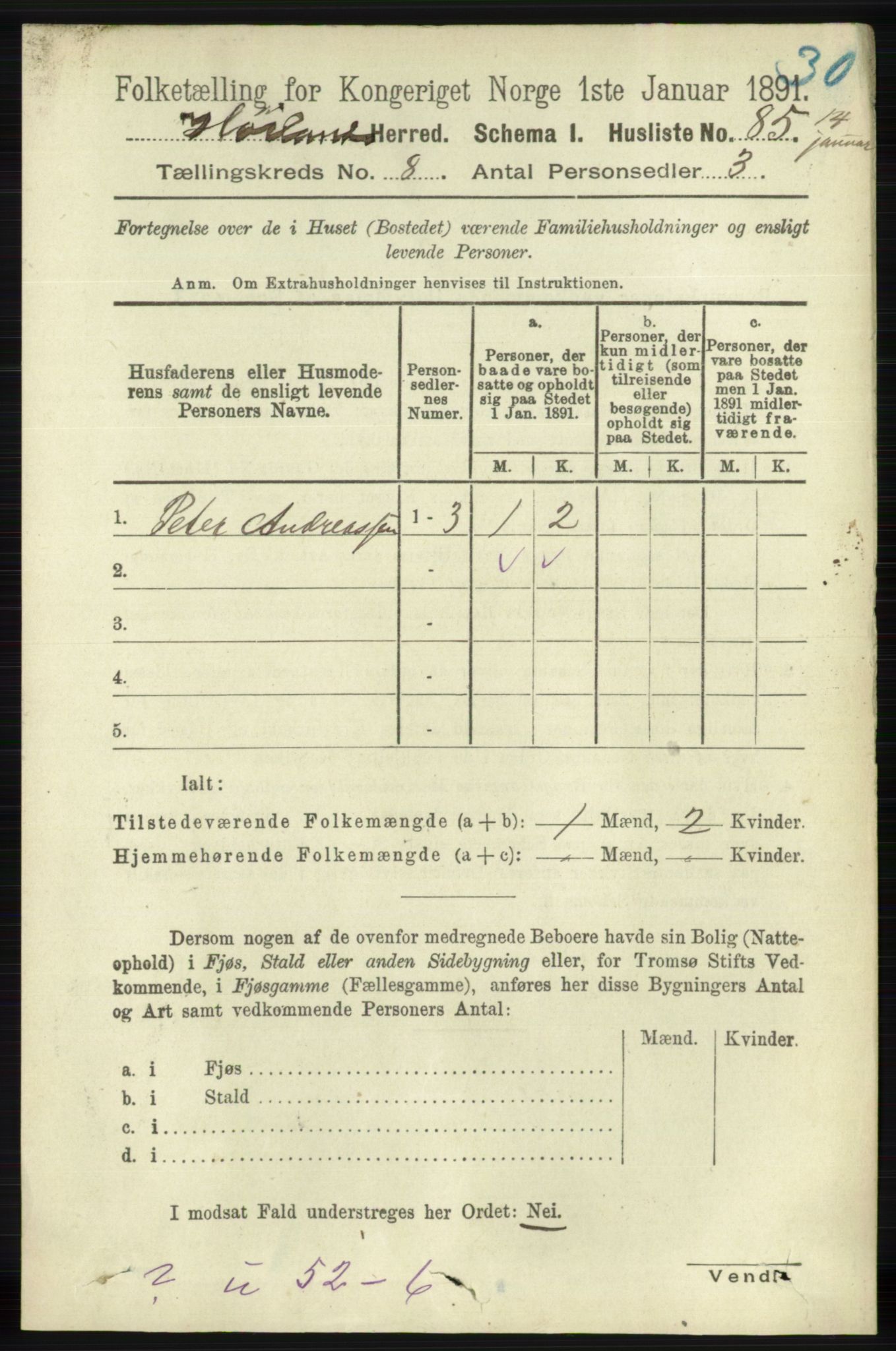 RA, 1891 census for 1123 Høyland, 1891, p. 2958