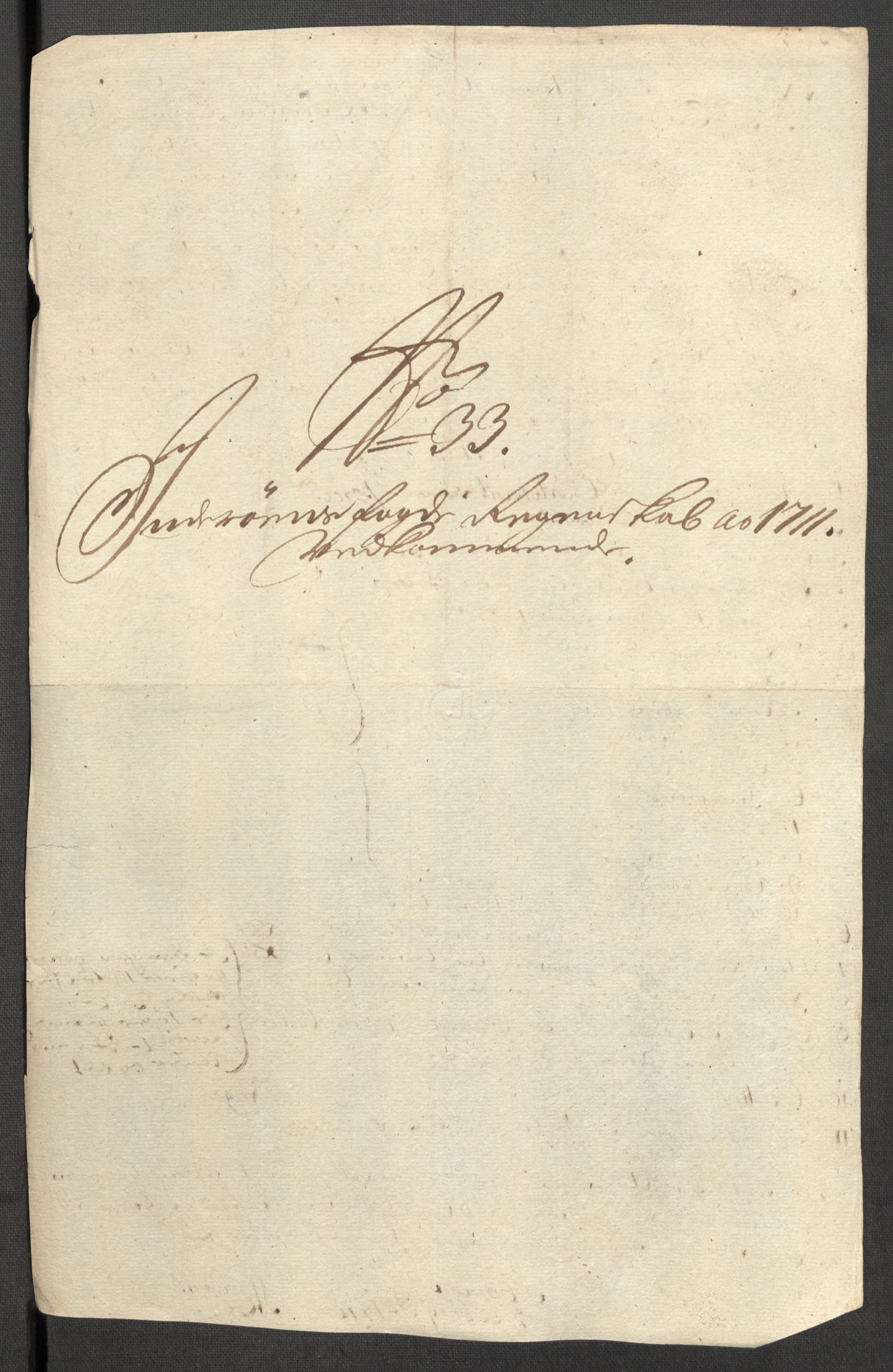 Rentekammeret inntil 1814, Reviderte regnskaper, Fogderegnskap, AV/RA-EA-4092/R63/L4319: Fogderegnskap Inderøy, 1711, p. 304