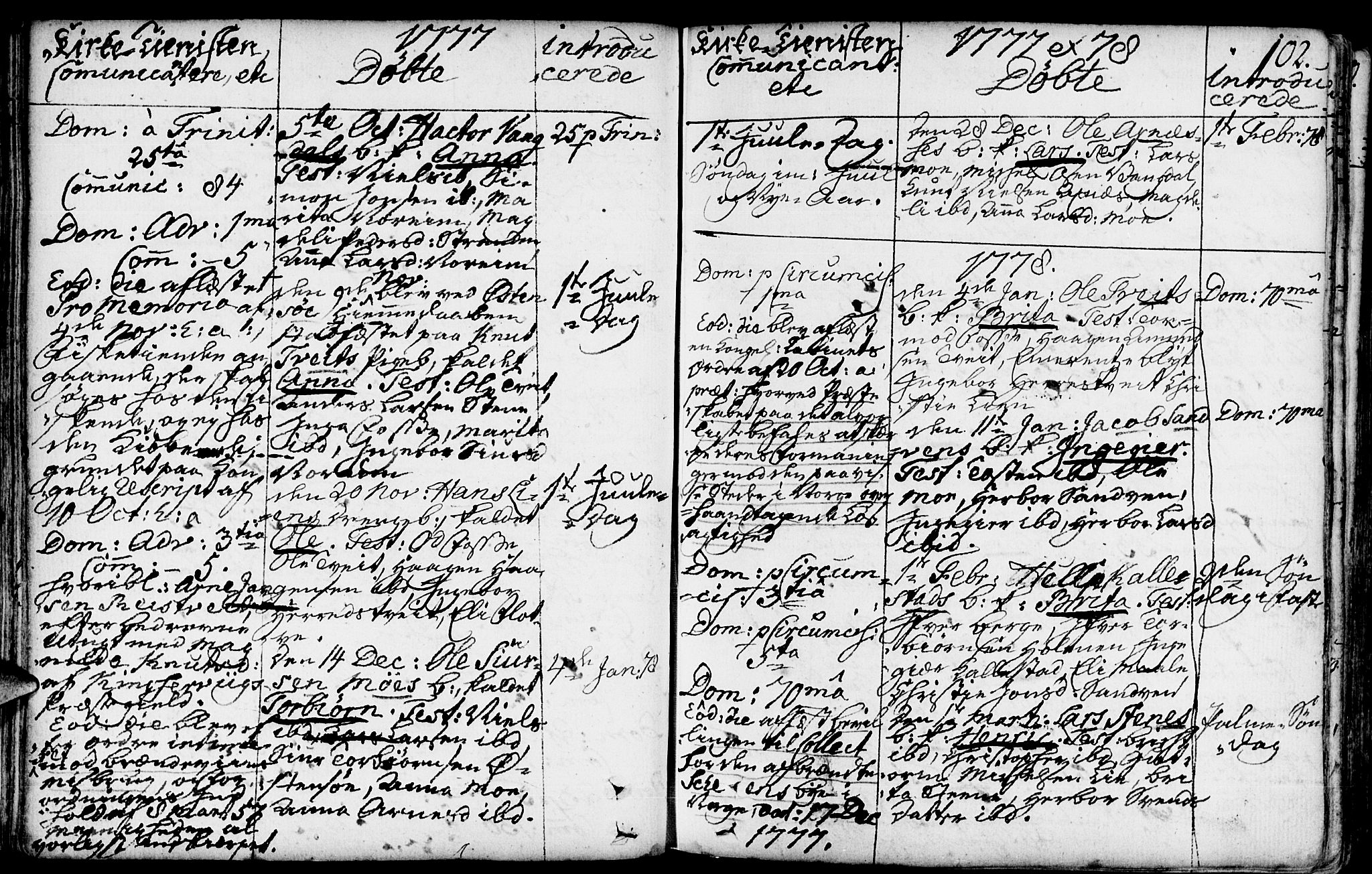 Kvam sokneprestembete, SAB/A-76201/H/Haa: Parish register (official) no. A 3, 1743-1795, p. 102